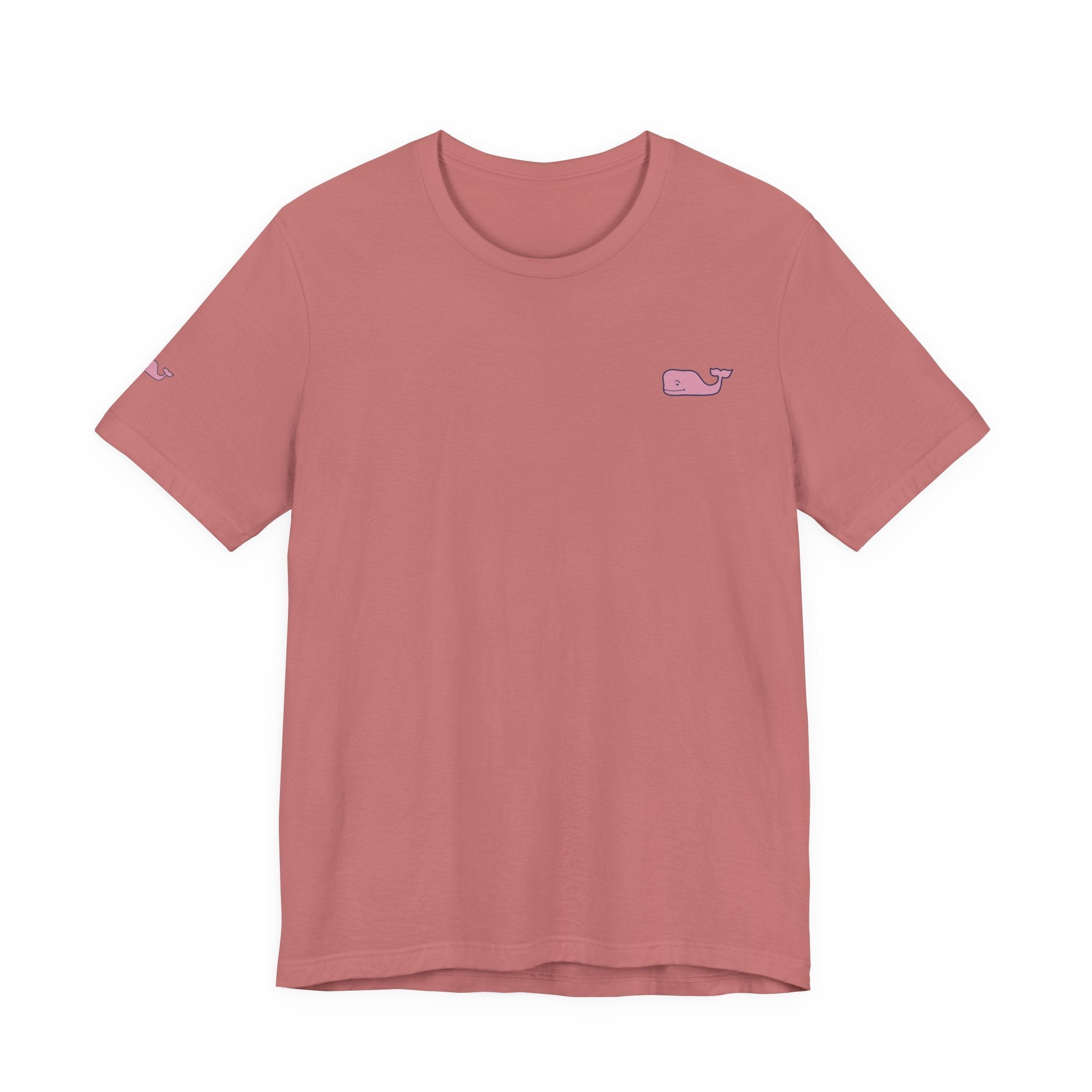 Pink Whale Graphic Tee Minimal Cute Whale T-Shirt - Etna Gift