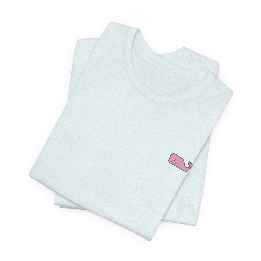 Pink Whale Graphic Tee Minimal Cute Whale T-Shirt - Etna Gift