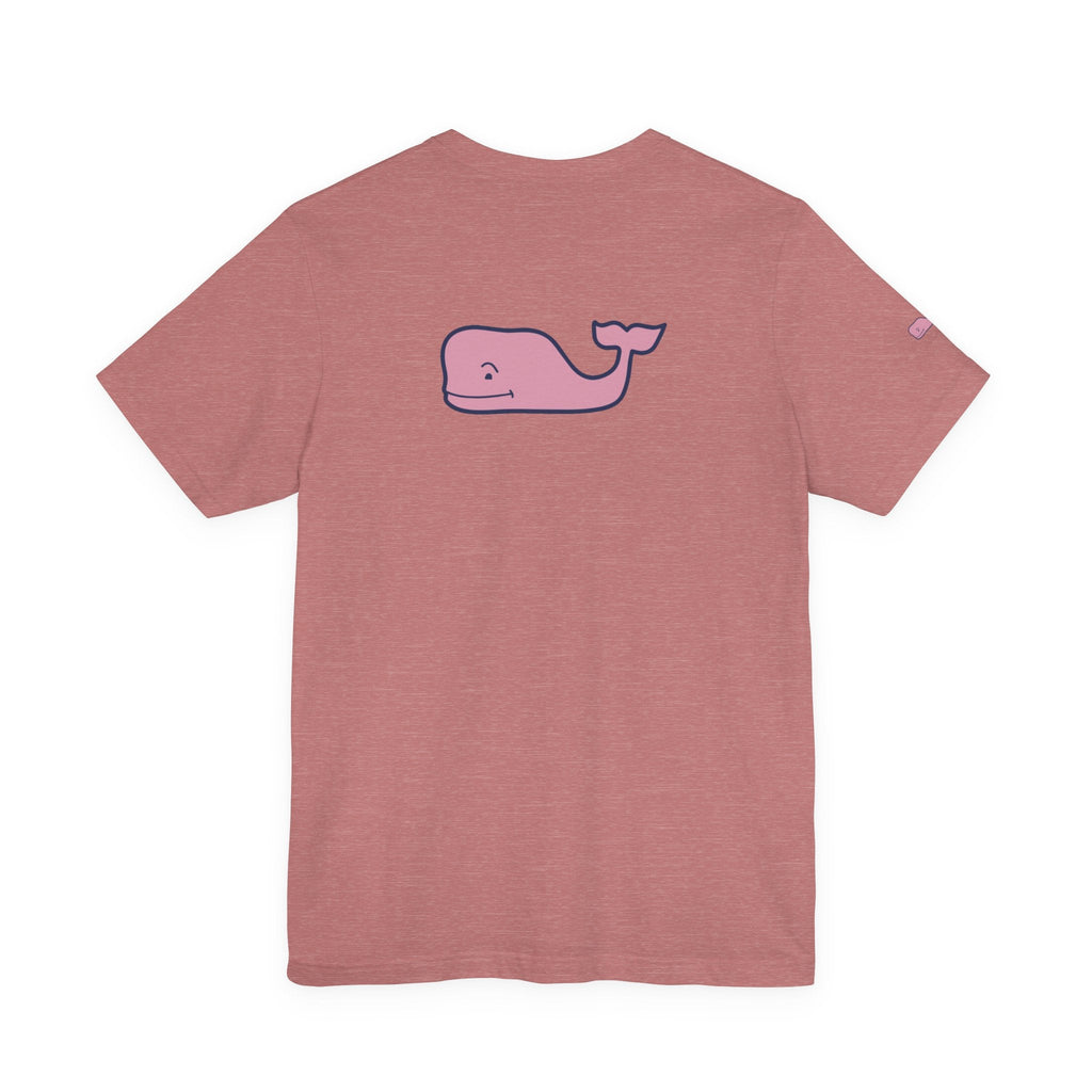 Pink Whale Graphic Tee Minimal Cute Whale T-Shirt - Etna Gift