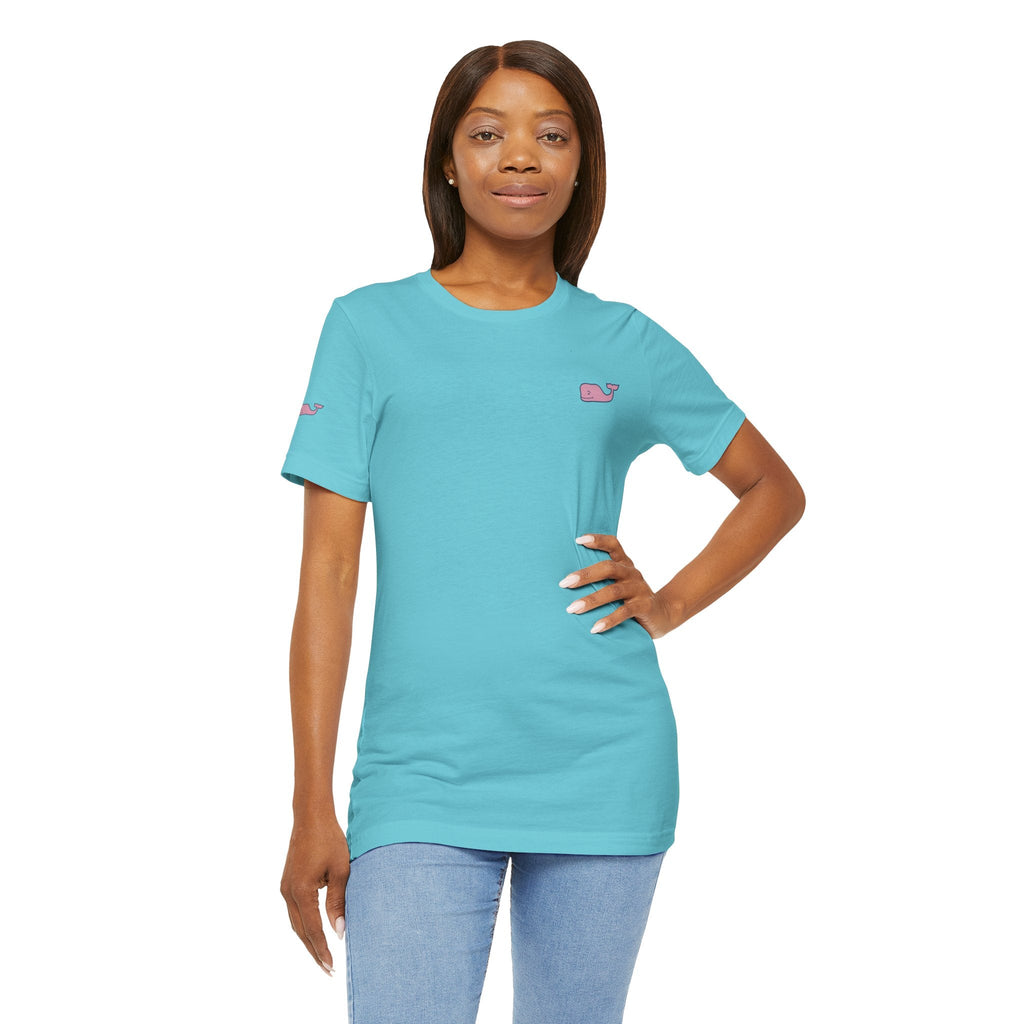 Pink Whale Graphic Tee Minimal Cute Whale T-Shirt - Etna Gift