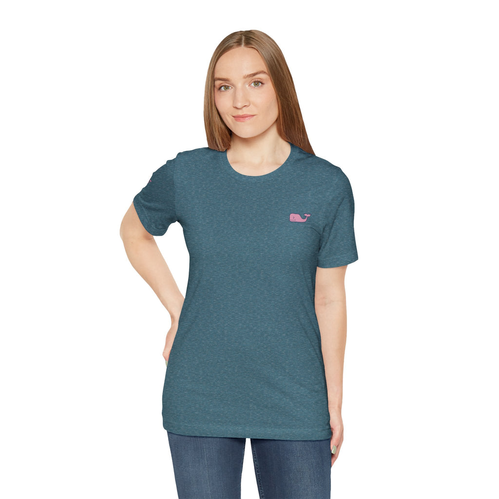 Pink Whale Graphic Tee Minimal Cute Whale T-Shirt - Etna Gift
