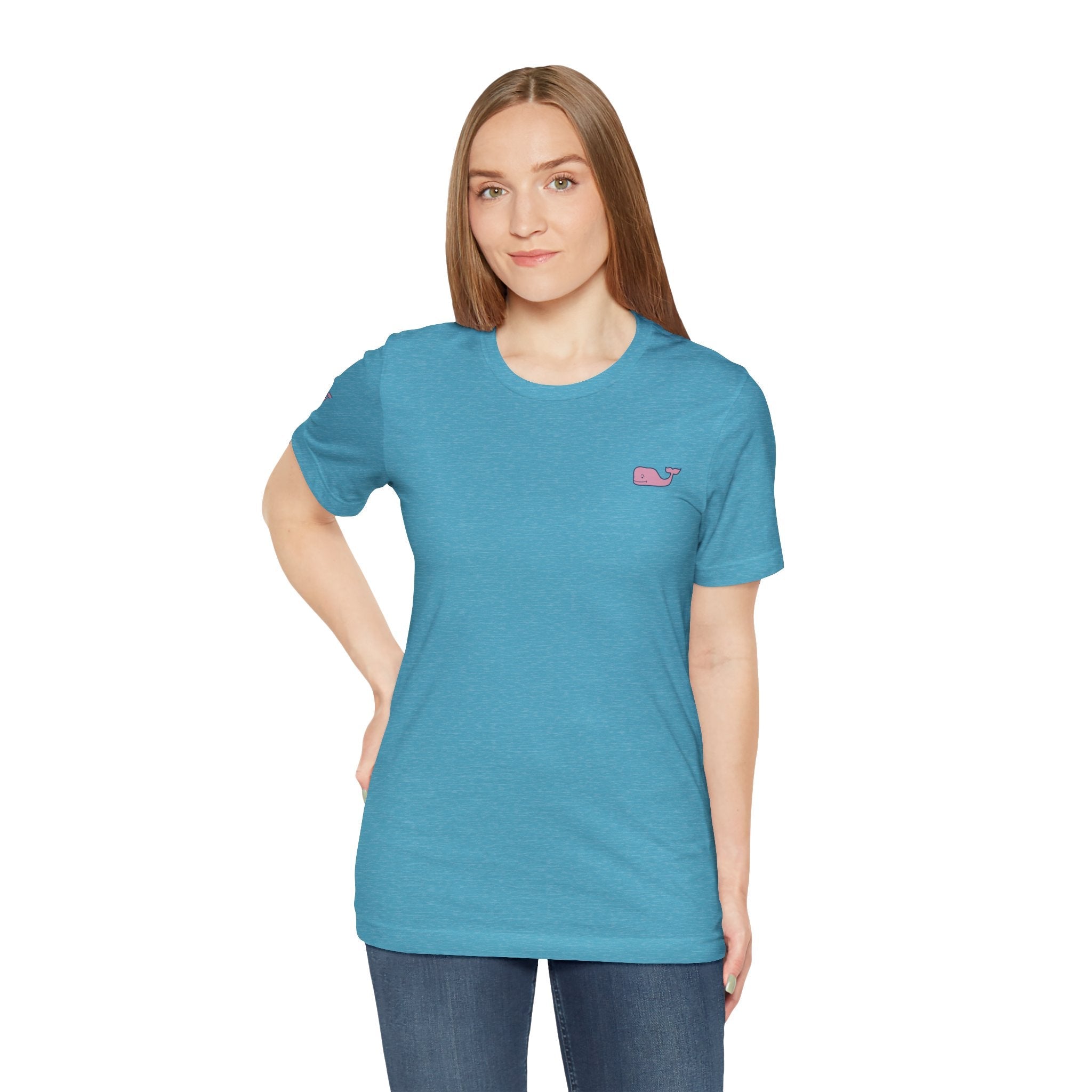 Pink Whale Graphic Tee Minimal Cute Whale T-Shirt - Etna Gift