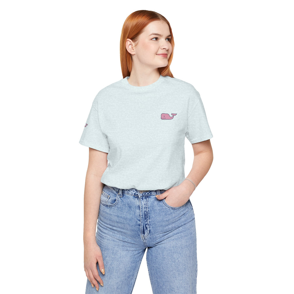 Pink Whale Graphic Tee Minimal Cute Whale T-Shirt - Etna Gift