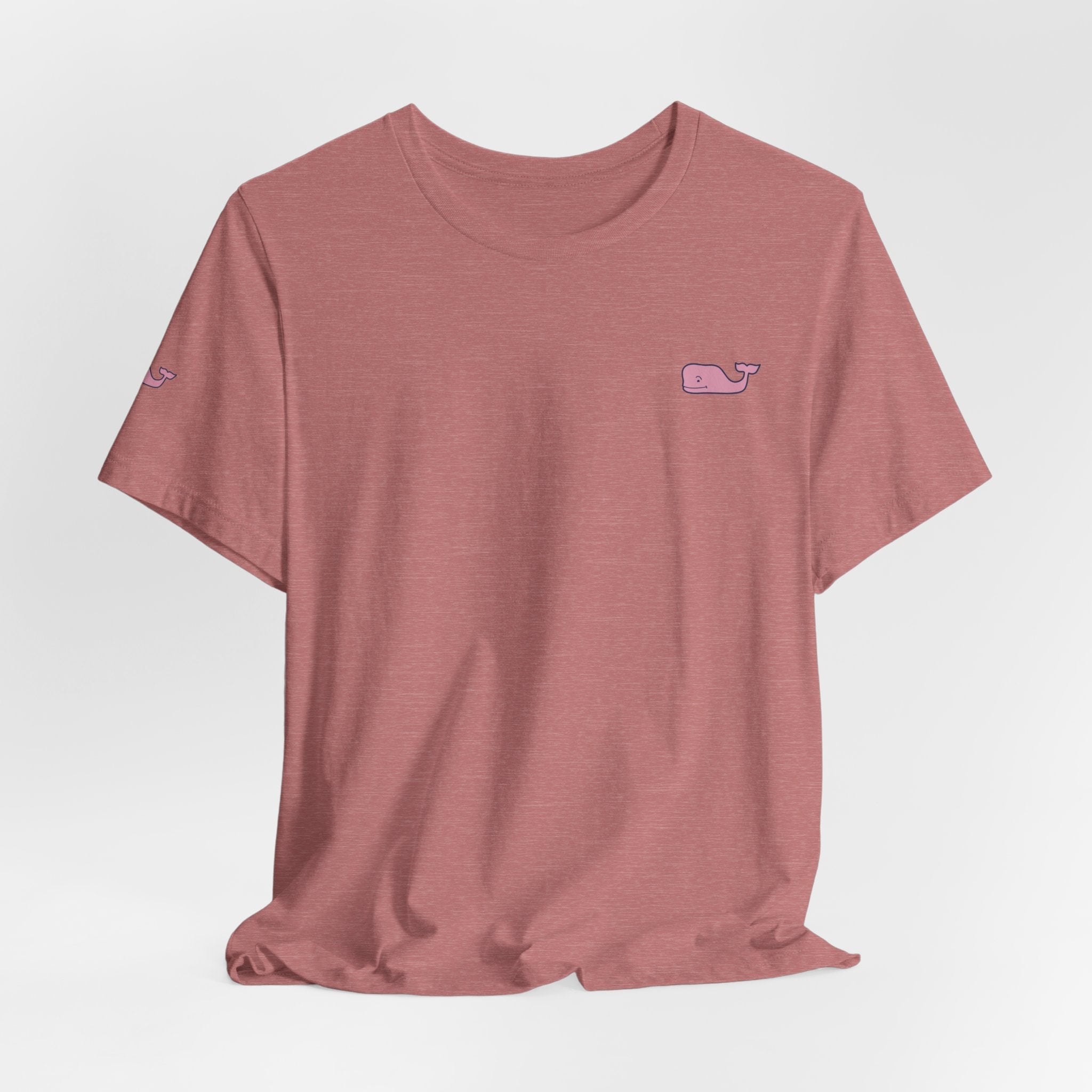Pink Whale Graphic Tee Minimal Cute Whale T-Shirt - Etna Gift