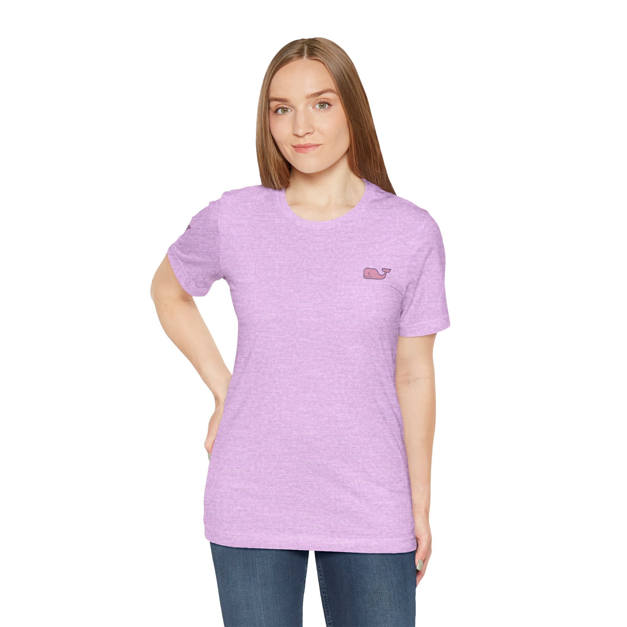 Pink Whale Graphic Tee Minimal Cute Whale T-Shirt - Etna Gift