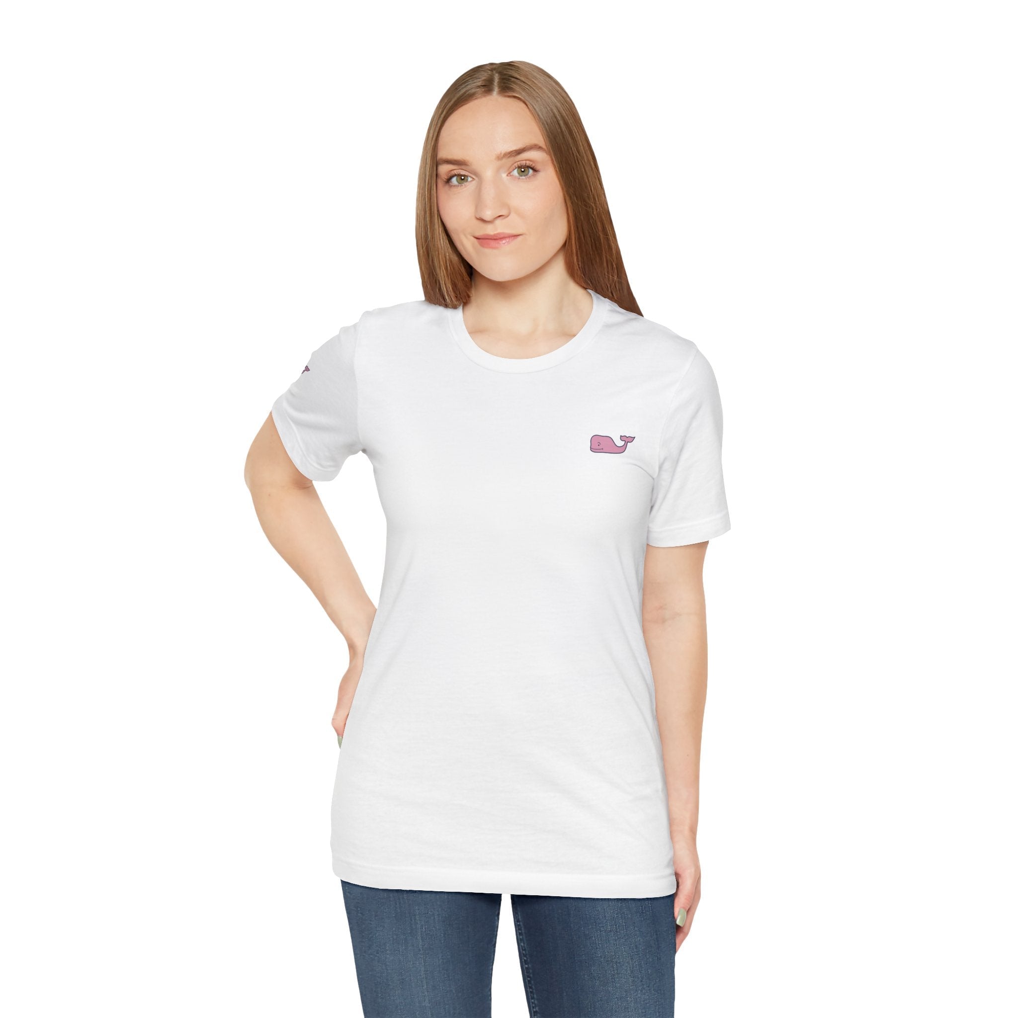 Pink Whale Graphic Tee Minimal Cute Whale T-Shirt - Etna Gift