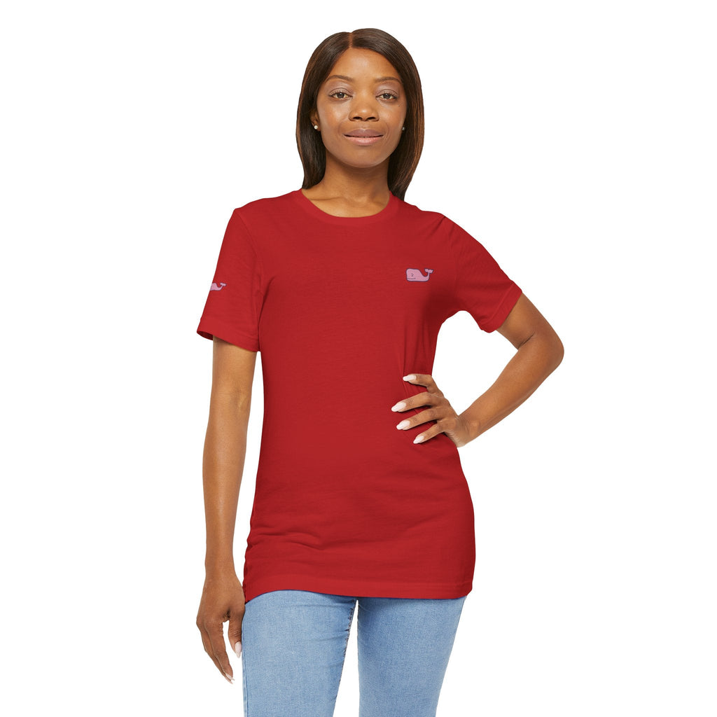 Pink Whale Graphic Tee Minimal Cute Whale T-Shirt - Etna Gift