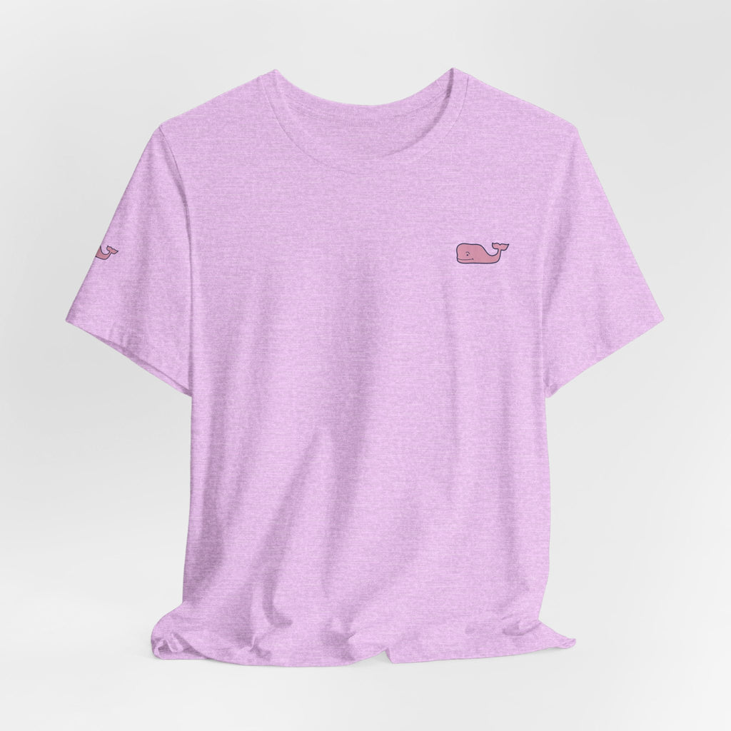 Pink Whale Graphic Tee Minimal Cute Whale T-Shirt - Etna Gift