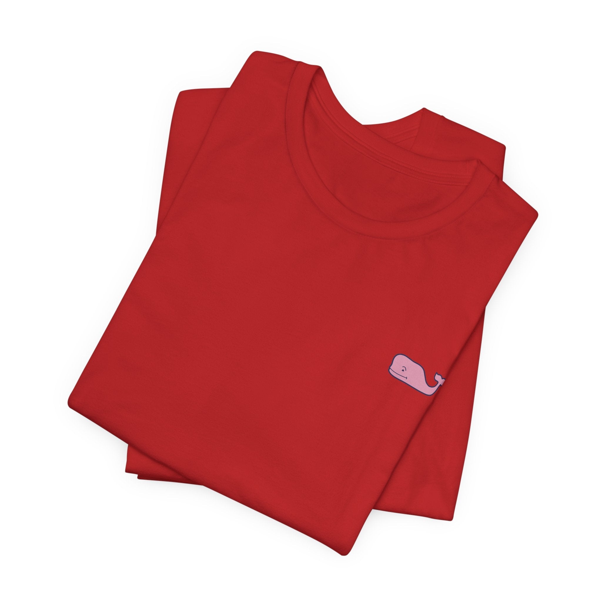 Pink Whale Graphic Tee Minimal Cute Whale T-Shirt - Etna Gift