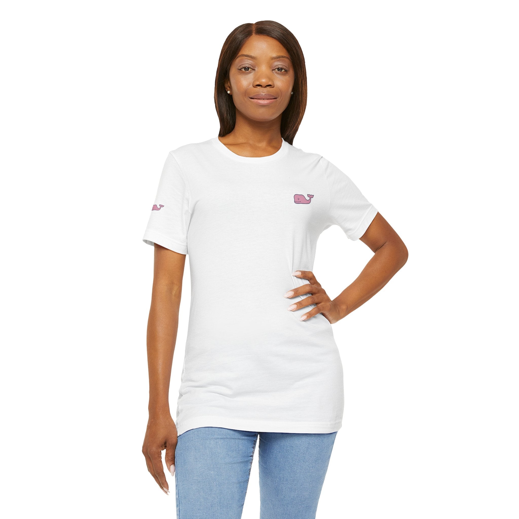 Pink Whale Graphic Tee Minimal Cute Whale T-Shirt - Etna Gift