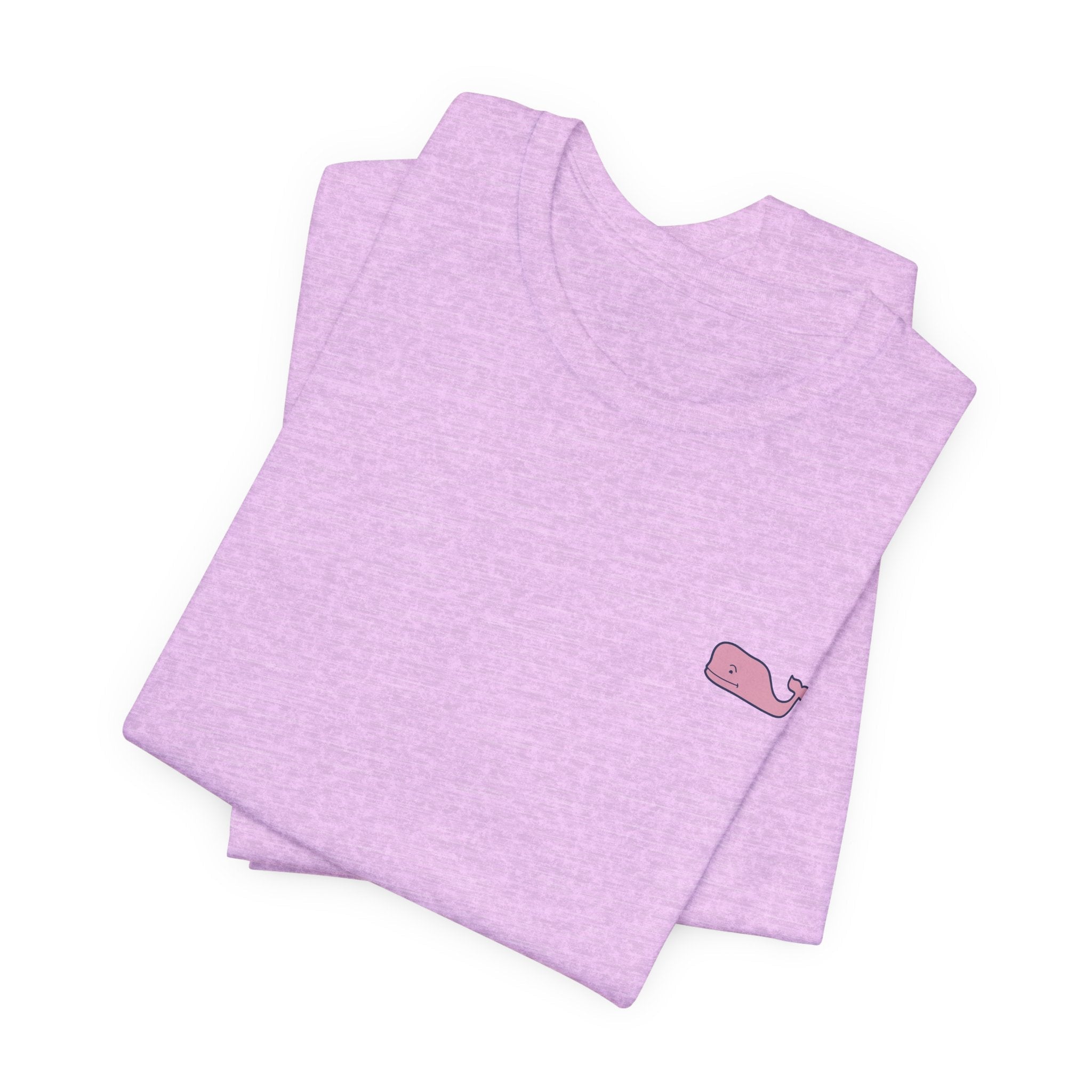 Pink Whale Graphic Tee Minimal Cute Whale T-Shirt - Etna Gift