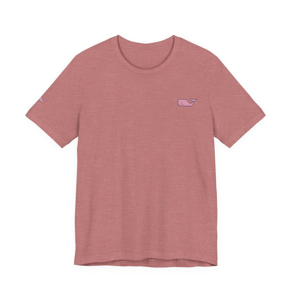 Pink Whale Graphic Tee Minimal Cute Whale T-Shirt - Etna Gift