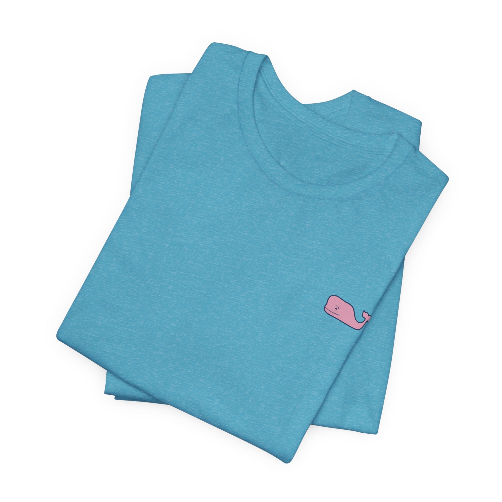 Pink Whale Graphic Tee Minimal Cute Whale T-Shirt - Etna Gift