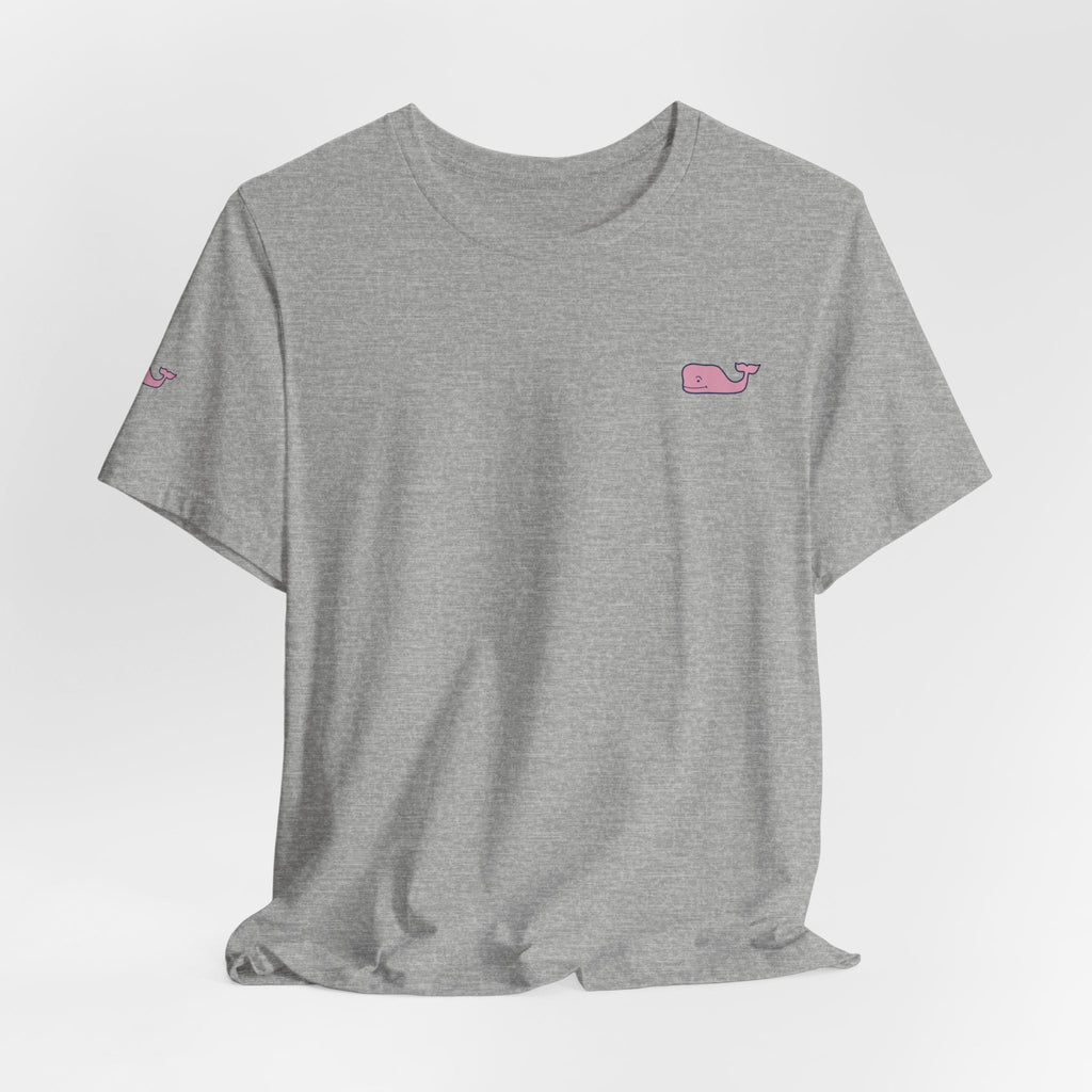 Pink Whale Graphic Tee Minimal Cute Whale T-Shirt - Etna Gift
