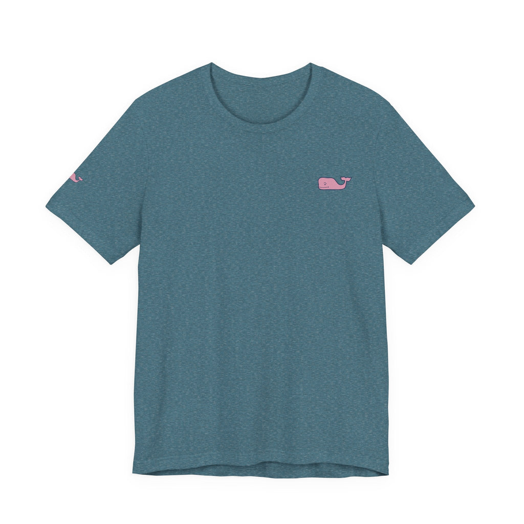 Pink Whale Graphic Tee Minimal Cute Whale T-Shirt - Etna Gift