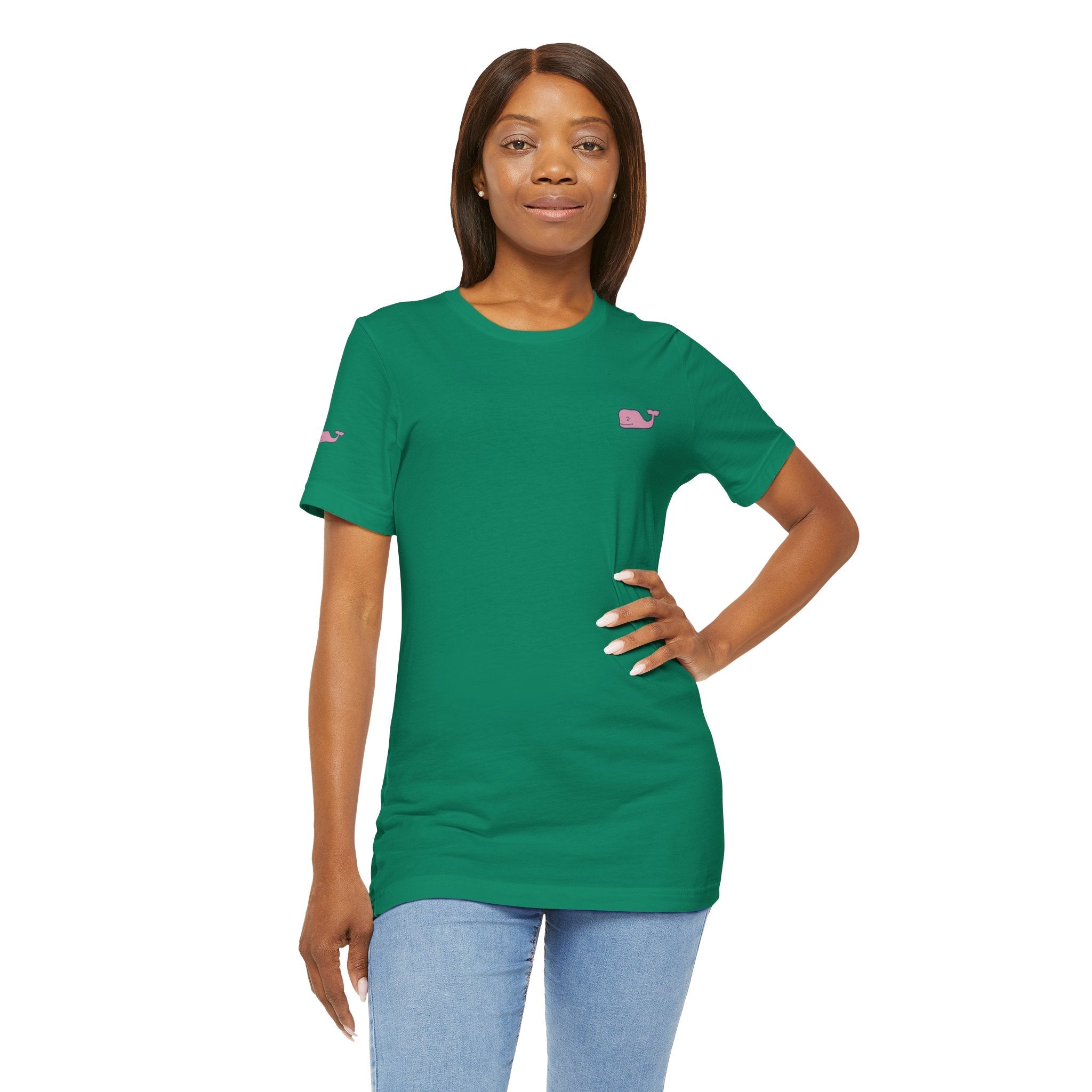 Pink Whale Graphic Tee Minimal Cute Whale T-Shirt - Etna Gift