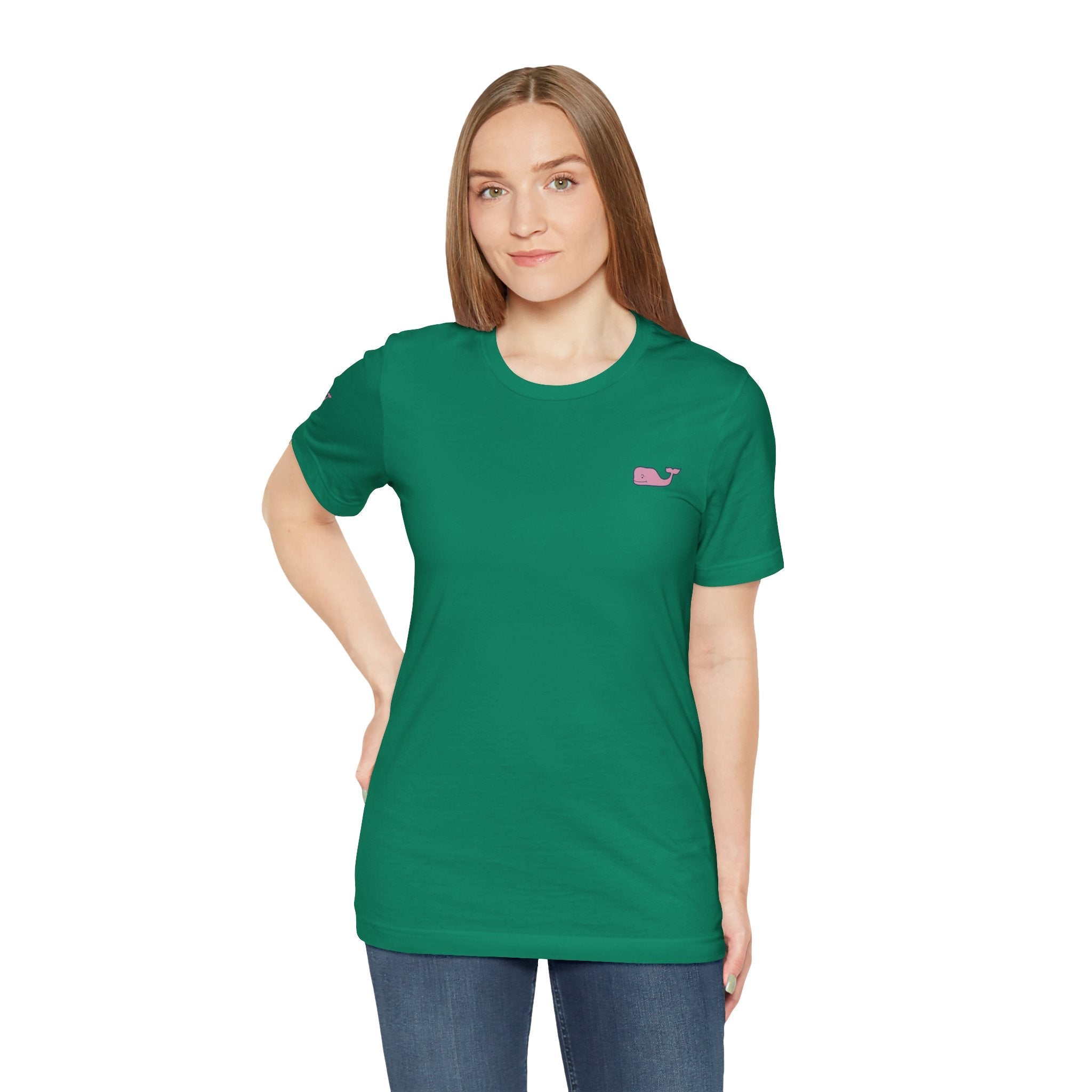Pink Whale Graphic Tee Minimal Cute Whale T-Shirt - Etna Gift