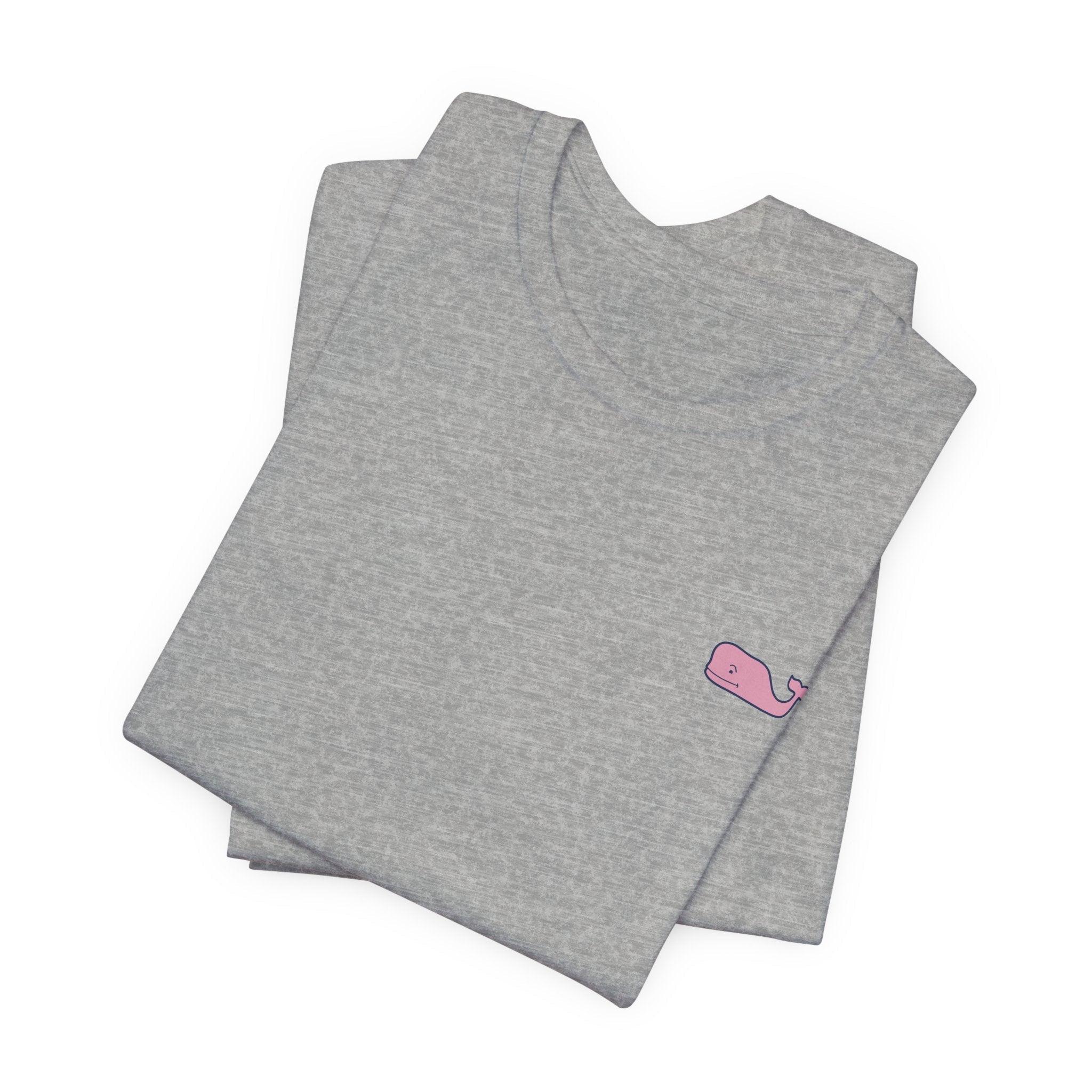 Pink Whale Graphic Tee Minimal Cute Whale T-Shirt - Etna Gift