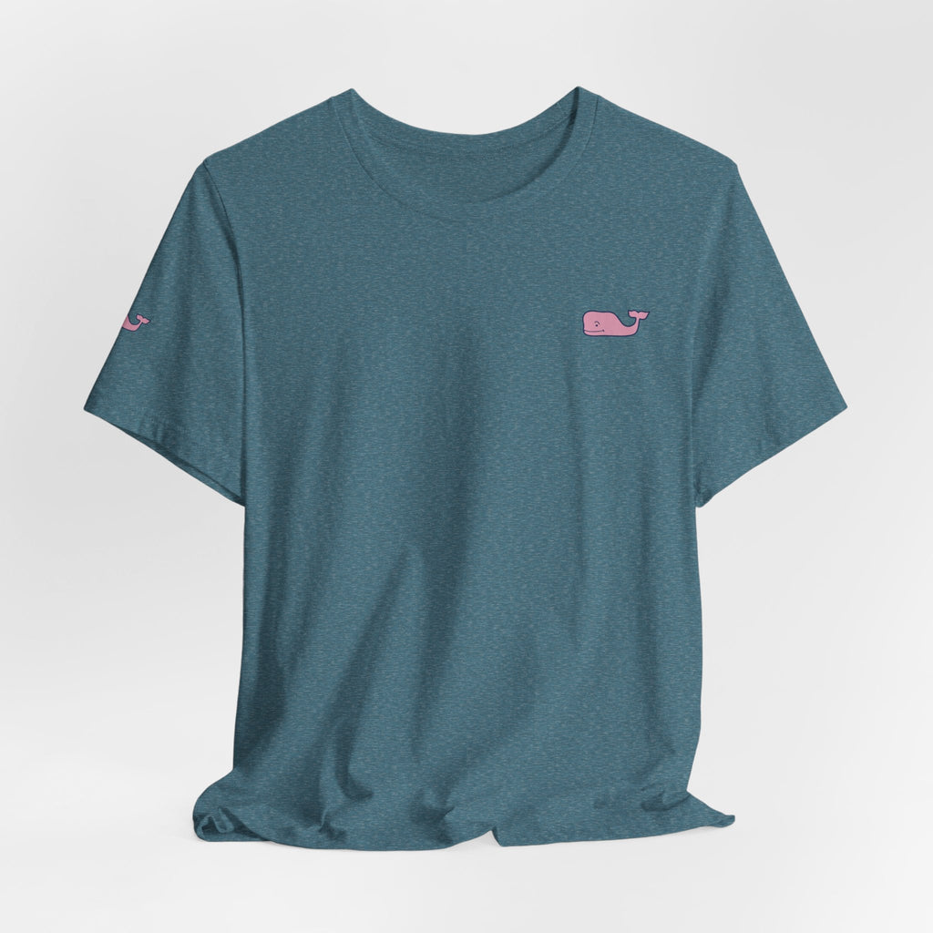 Pink Whale Graphic Tee Minimal Cute Whale T-Shirt - Etna Gift