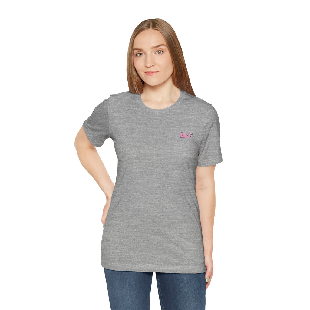 Pink Whale Graphic Tee Minimal Cute Whale T-Shirt - Etna Gift
