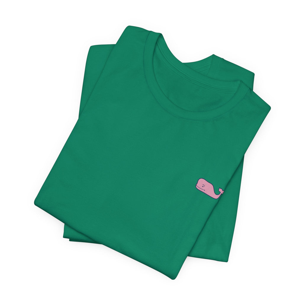 Pink Whale Graphic Tee Minimal Cute Whale T-Shirt - Etna Gift