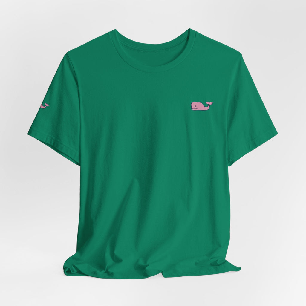 Pink Whale Graphic Tee Minimal Cute Whale T-Shirt - Etna Gift