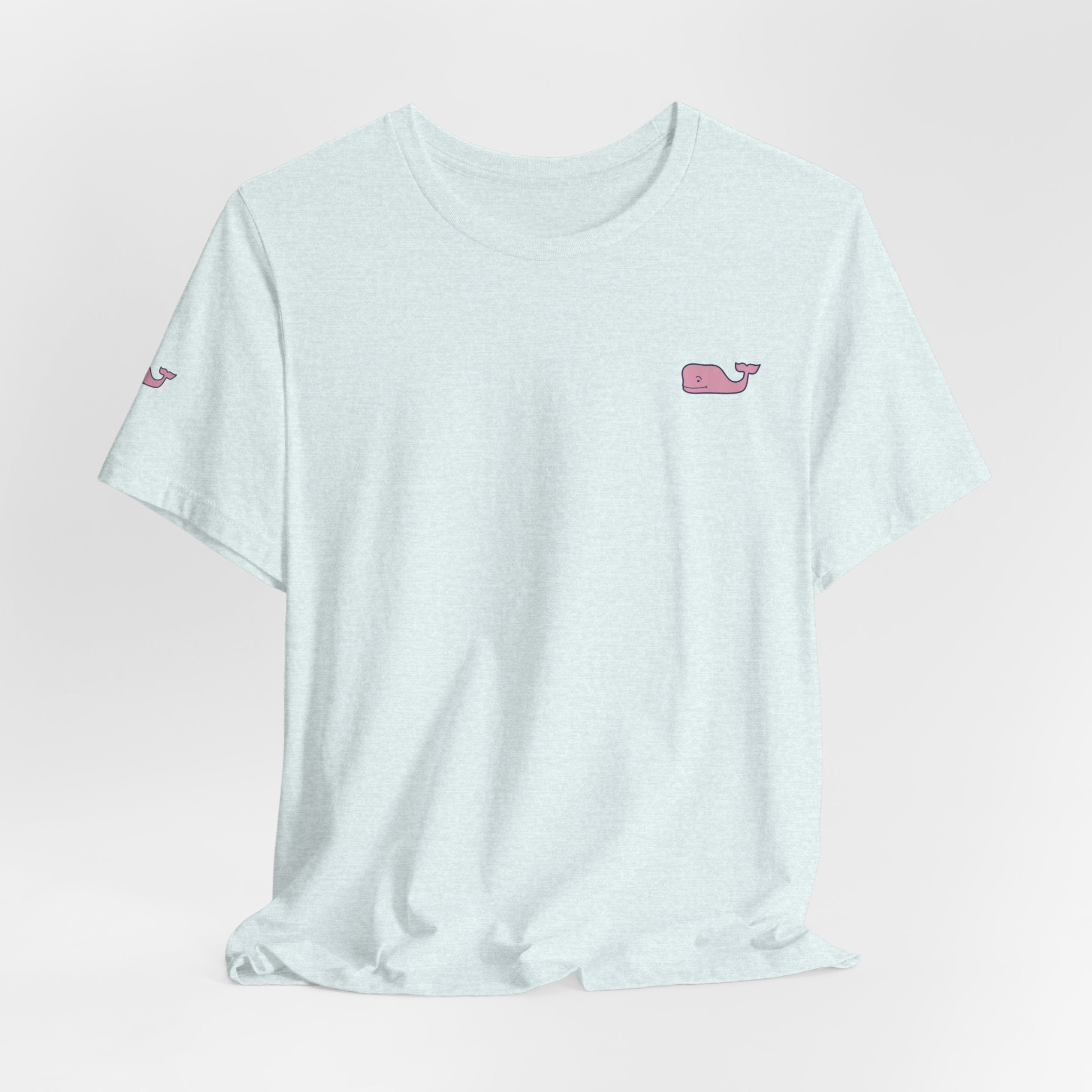 Pink Whale Graphic Tee Minimal Cute Whale T-Shirt - Etna Gift