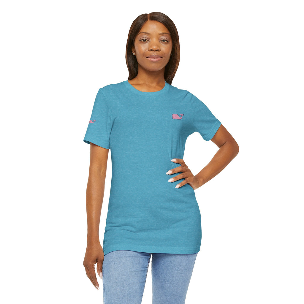 Pink Whale Graphic Tee Minimal Cute Whale T-Shirt - Etna Gift