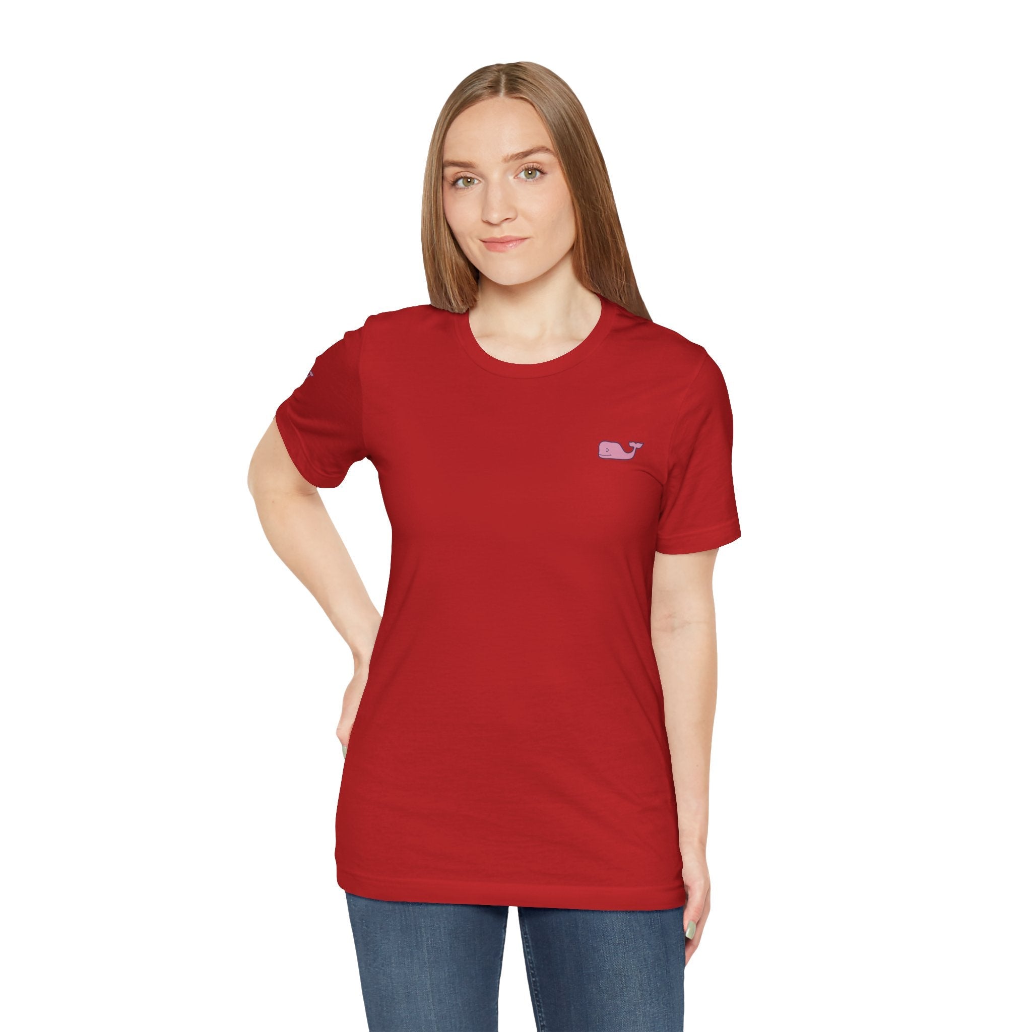 Pink Whale Graphic Tee Minimal Cute Whale T-Shirt - Etna Gift