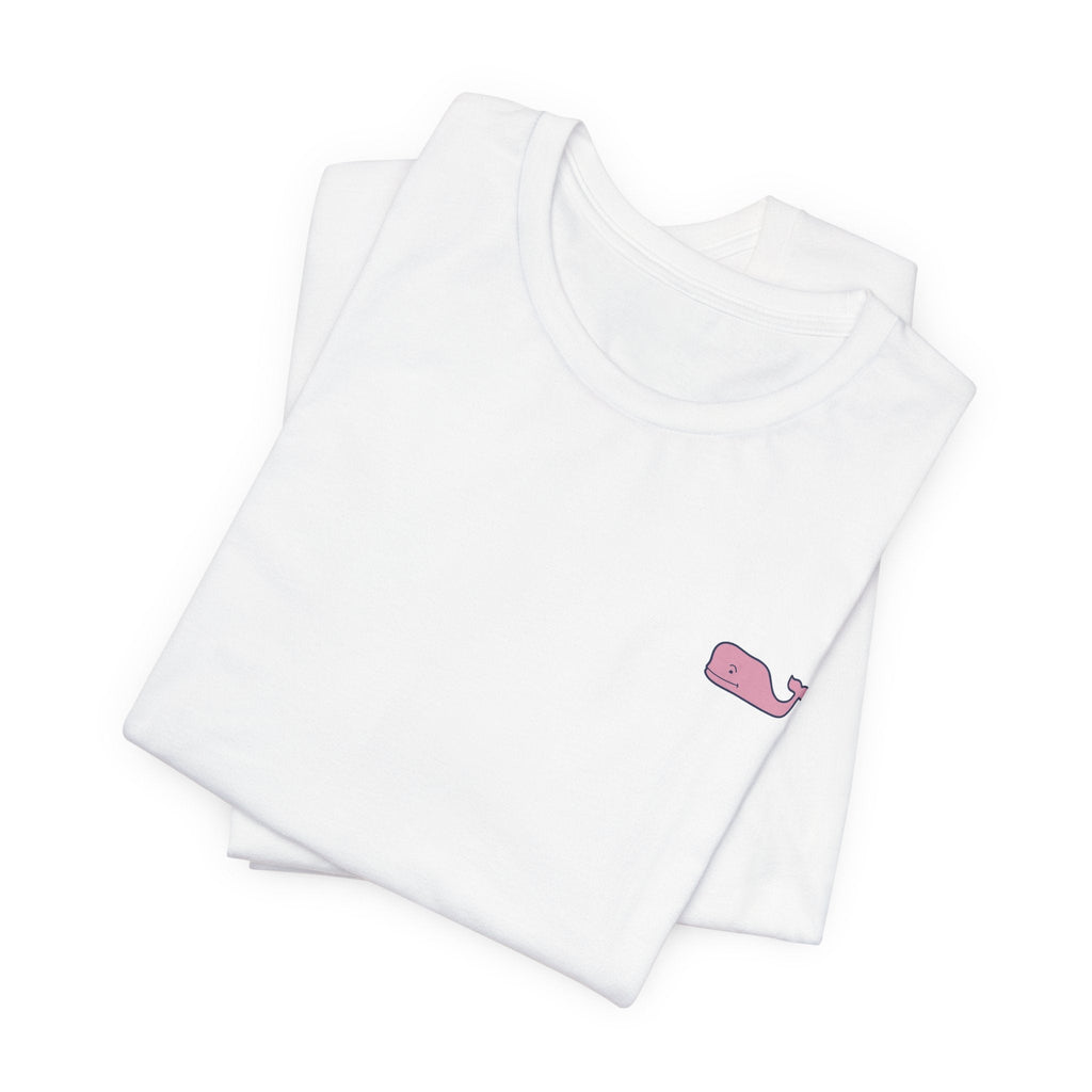 Pink Whale Graphic Tee Minimal Cute Whale T-Shirt - Etna Gift