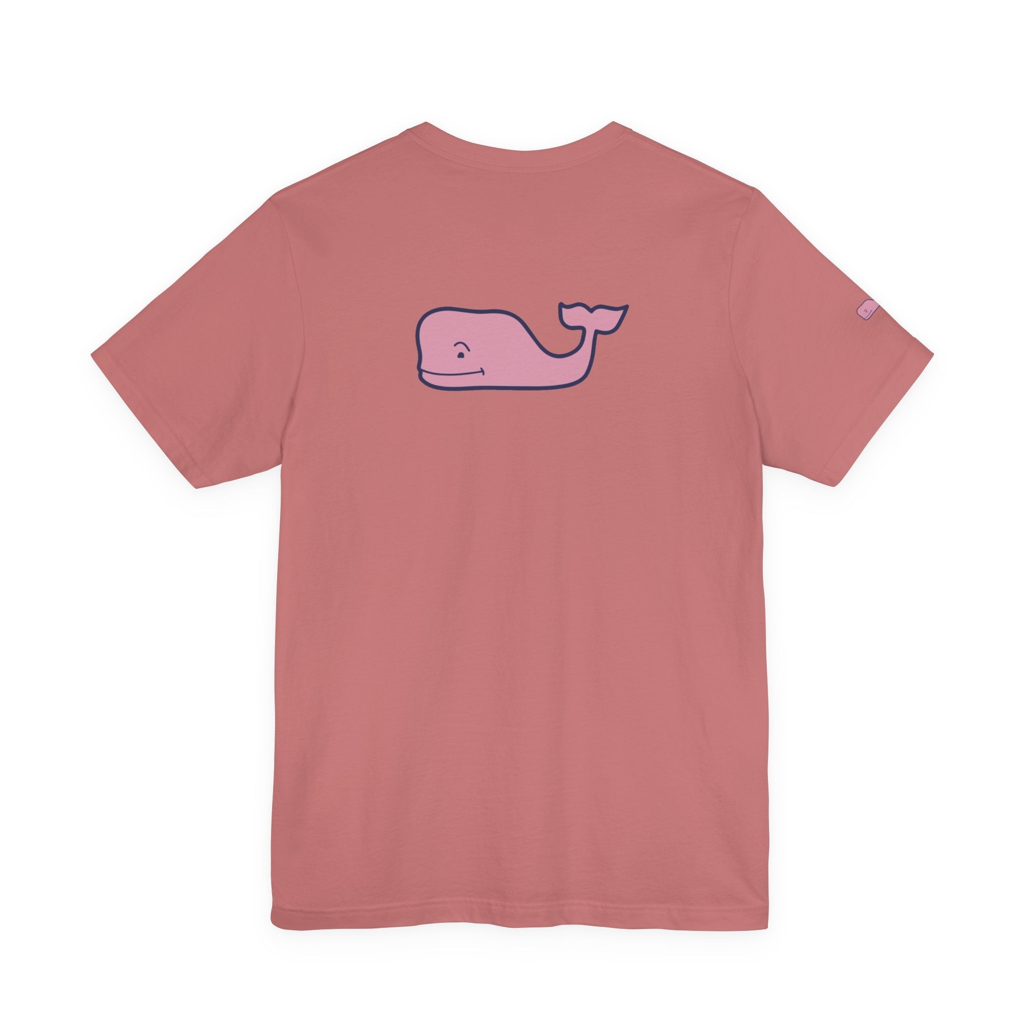 Pink Whale Graphic Tee Minimal Cute Whale T-Shirt - Etna Gift