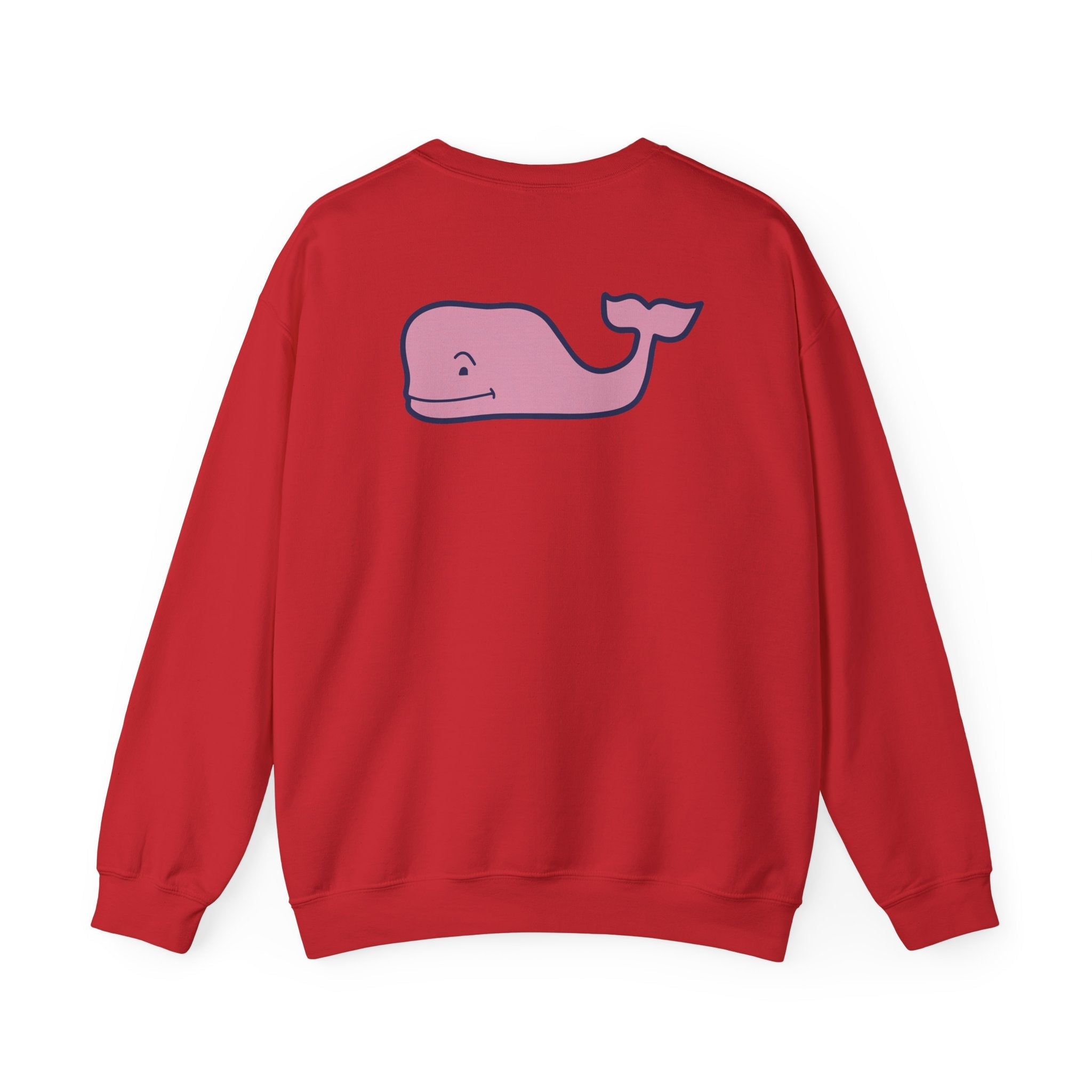 Pink Whale Logo Sweatshirt | Vineyard Vines Style Crewneck - Etna Gift