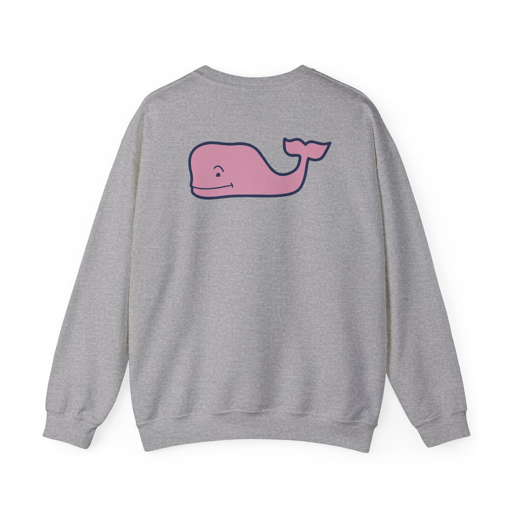Pink Whale Logo Sweatshirt | Vineyard Vines Style Crewneck - Etna Gift