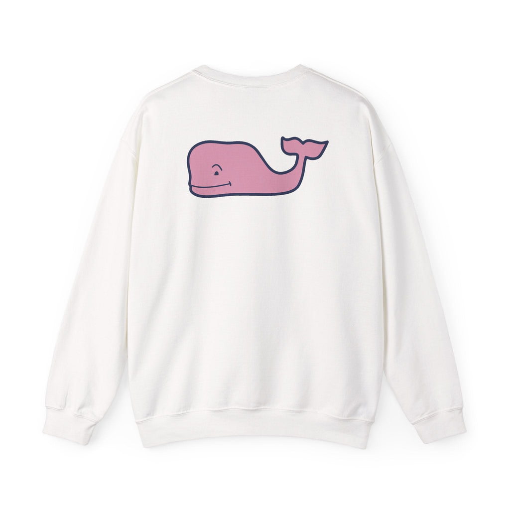 Pink Whale Logo Sweatshirt | Vineyard Vines Style Crewneck - Etna Gift