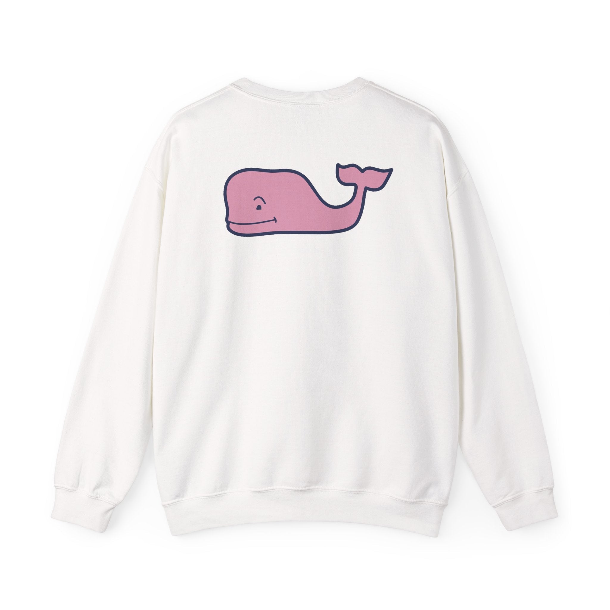 Pink Whale Logo Sweatshirt | Vineyard Vines Style Crewneck - Etna Gift
