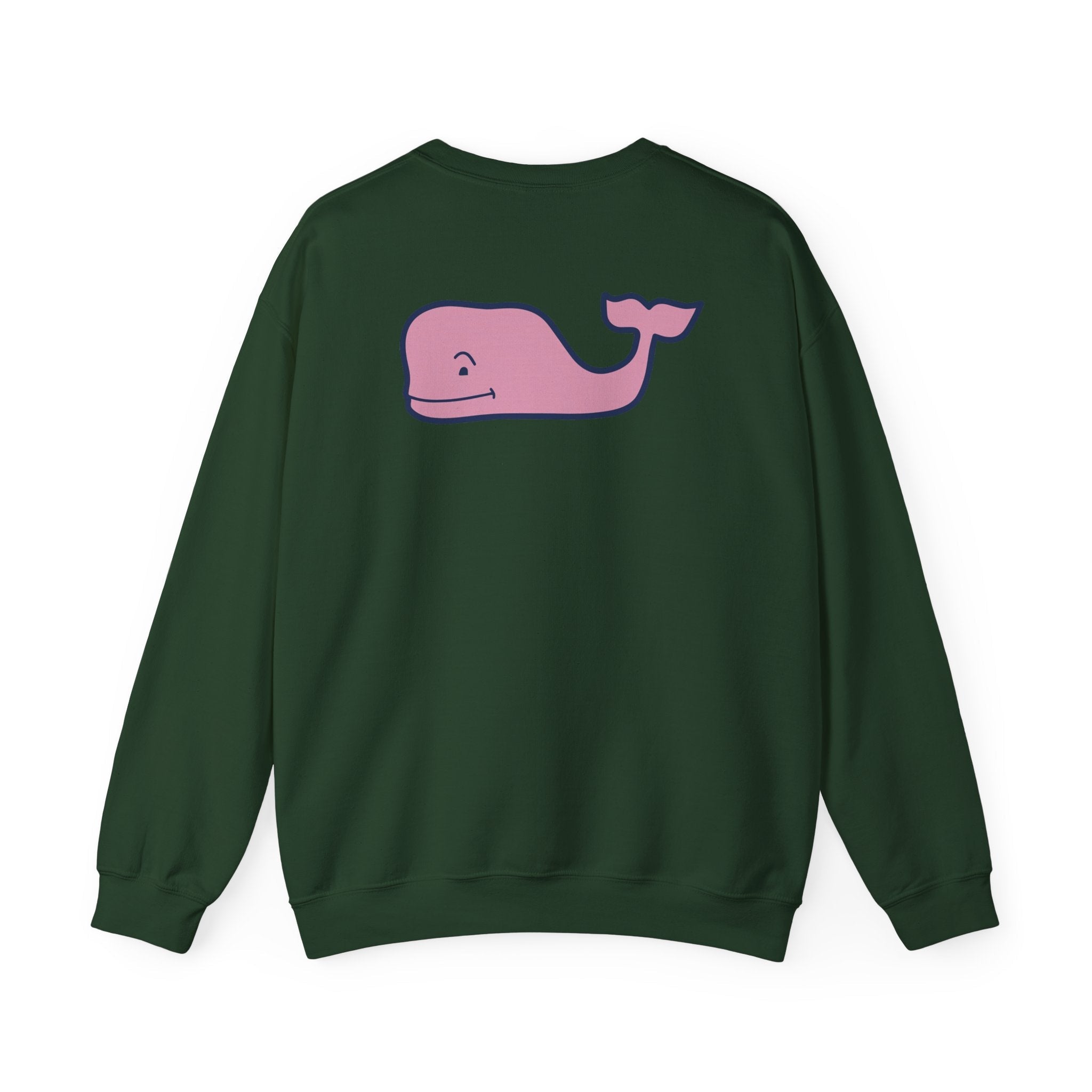 Pink Whale Logo Sweatshirt | Vineyard Vines Style Crewneck - Etna Gift