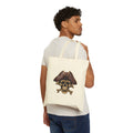 Pirate Skull & Anchor Canvas Tote Bag — Nautical Pirate Beach Shopping Tote - Etna Gift