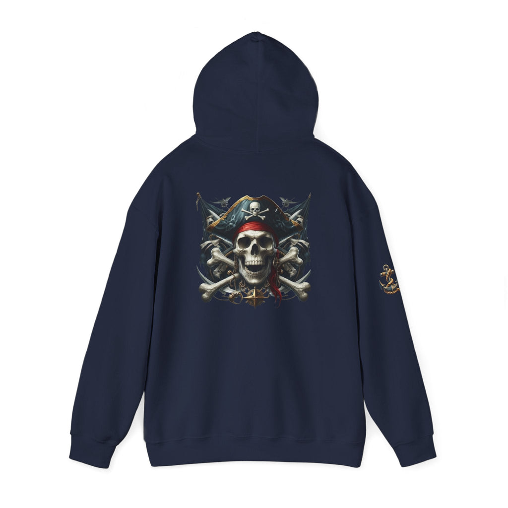 Pirate Skull Anchor Hoodie Nautical Skull & Crossbones Pullover - Etna Gift