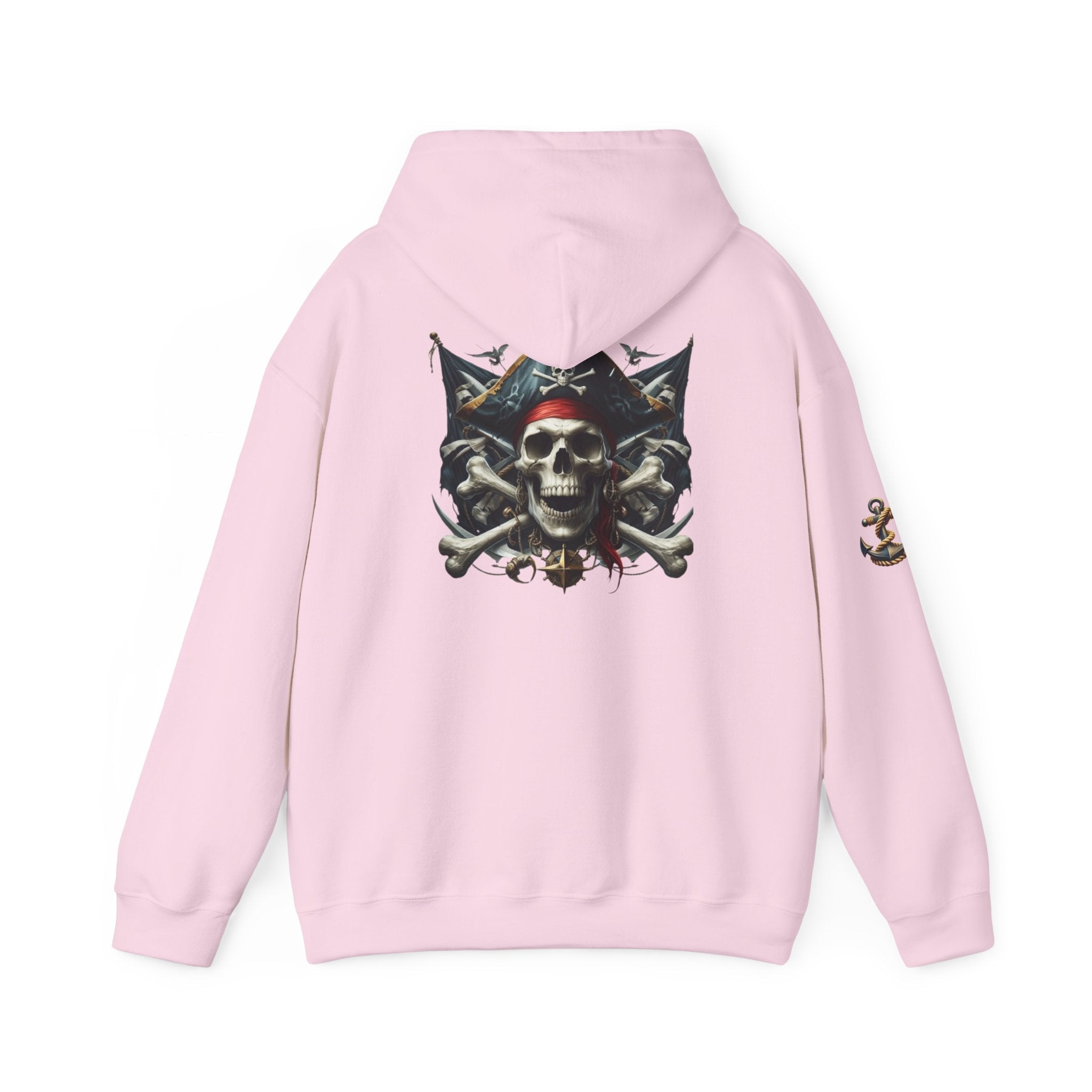 Pirate Skull Anchor Hoodie Nautical Skull & Crossbones Pullover - Etna Gift