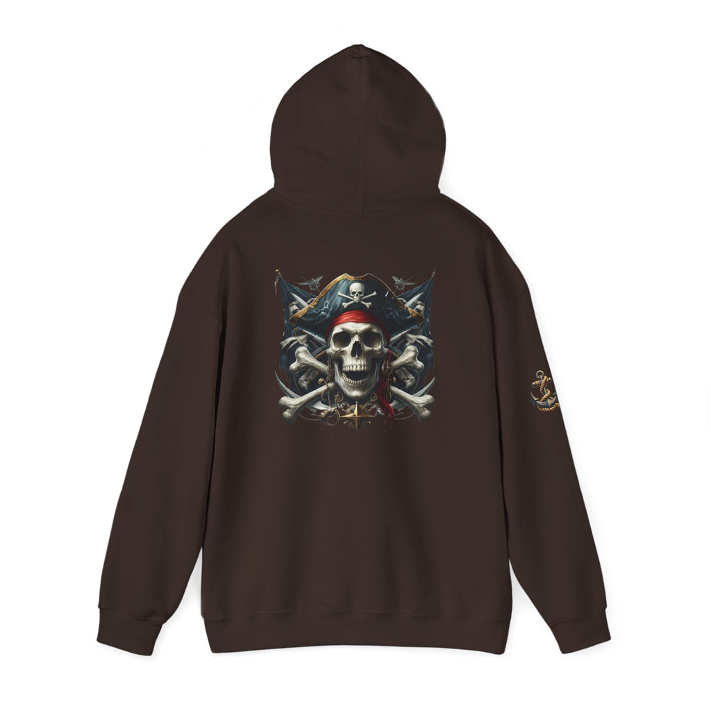 Pirate Skull Anchor Hoodie Nautical Skull & Crossbones Pullover - Etna Gift