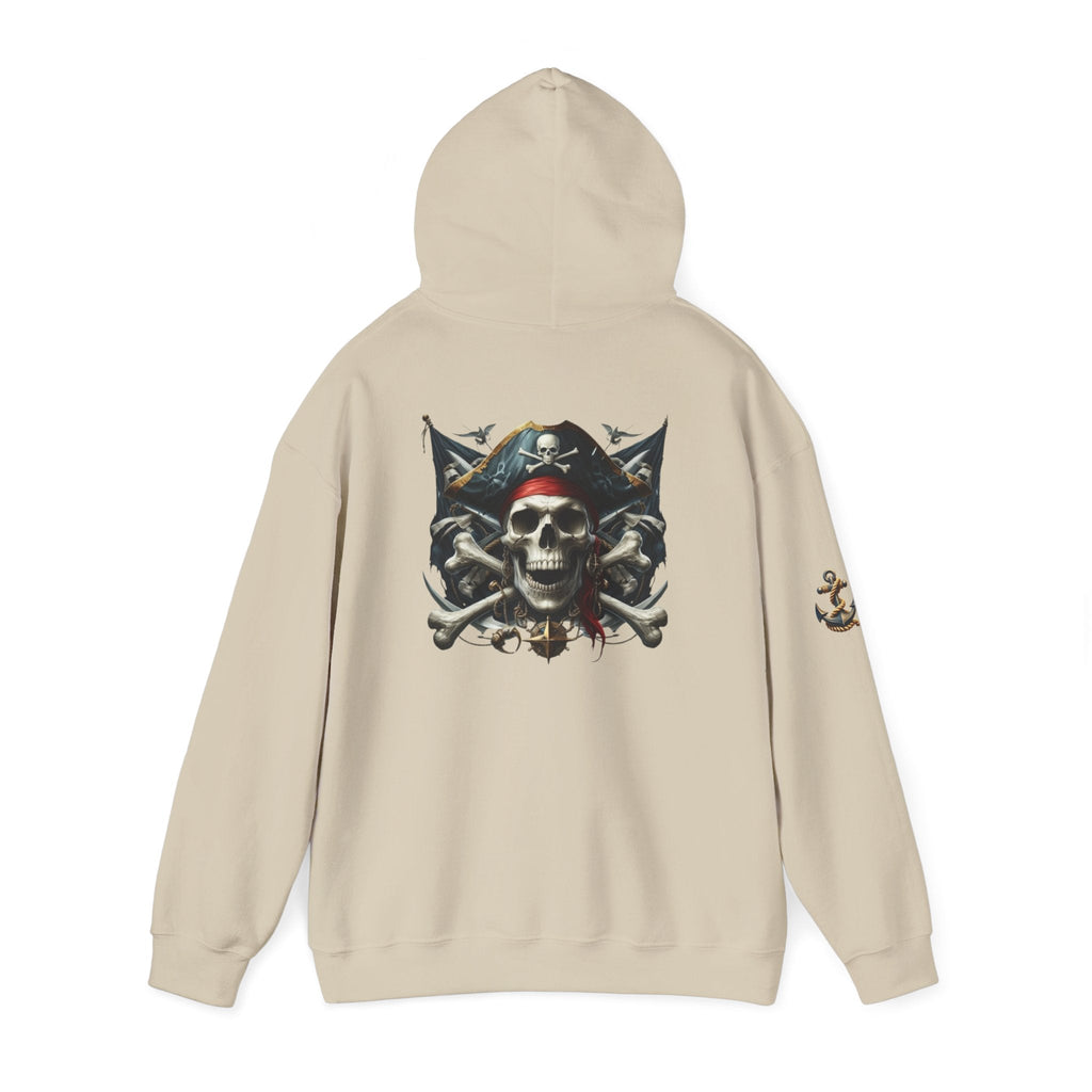 Pirate Skull Anchor Hoodie Nautical Skull & Crossbones Pullover - Etna Gift
