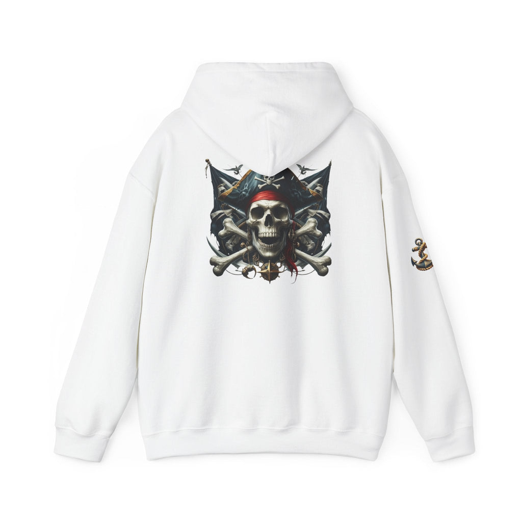 Pirate Skull Anchor Hoodie Nautical Skull & Crossbones Pullover - Etna Gift