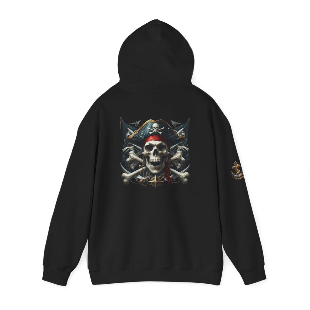 Pirate Skull Anchor Hoodie Nautical Skull & Crossbones Pullover - Etna Gift