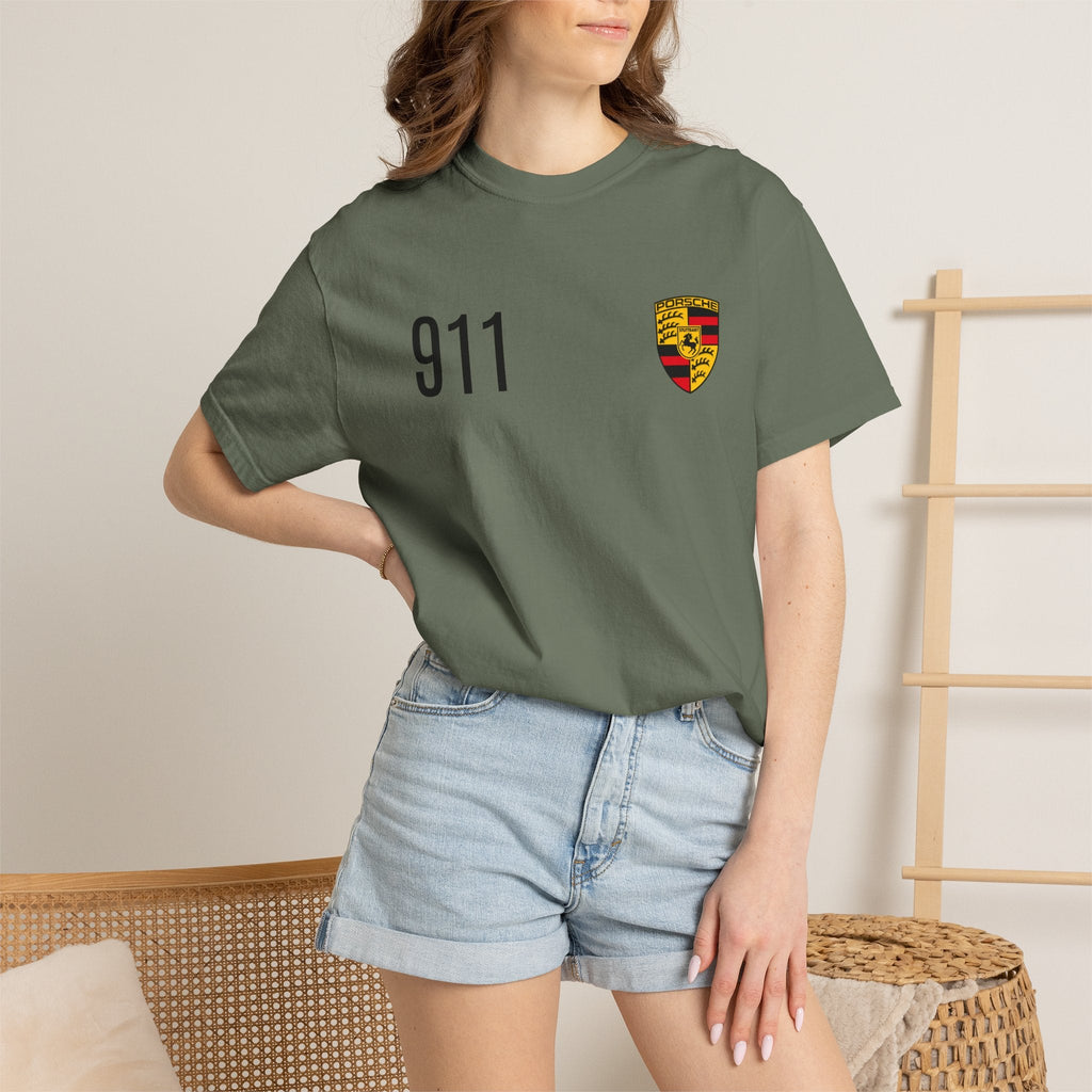 Porsche 911 GT3 RS T-Shirt — 911 Logo & Side-Profile Race Car Tee - Etna Gift