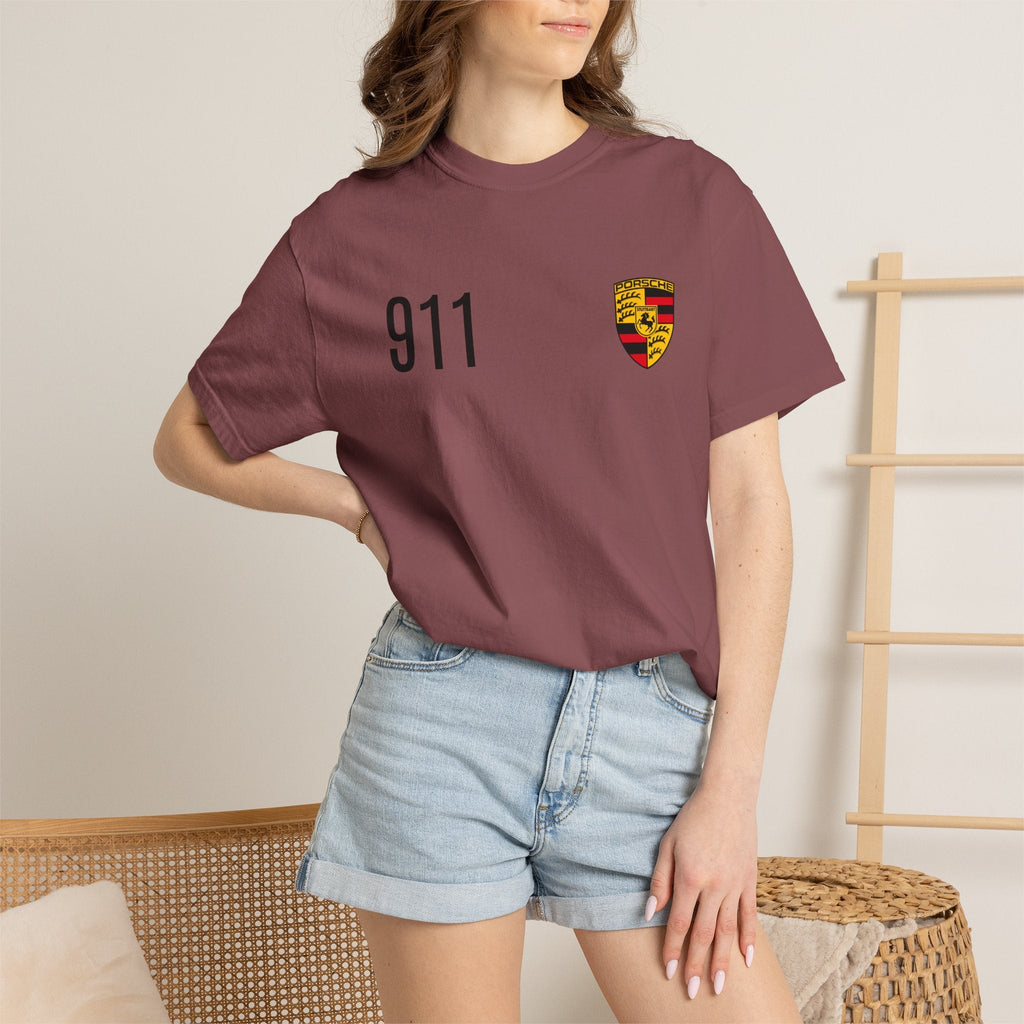 Porsche 911 GT3 RS T-Shirt — 911 Logo & Side-Profile Race Car Tee - Etna Gift
