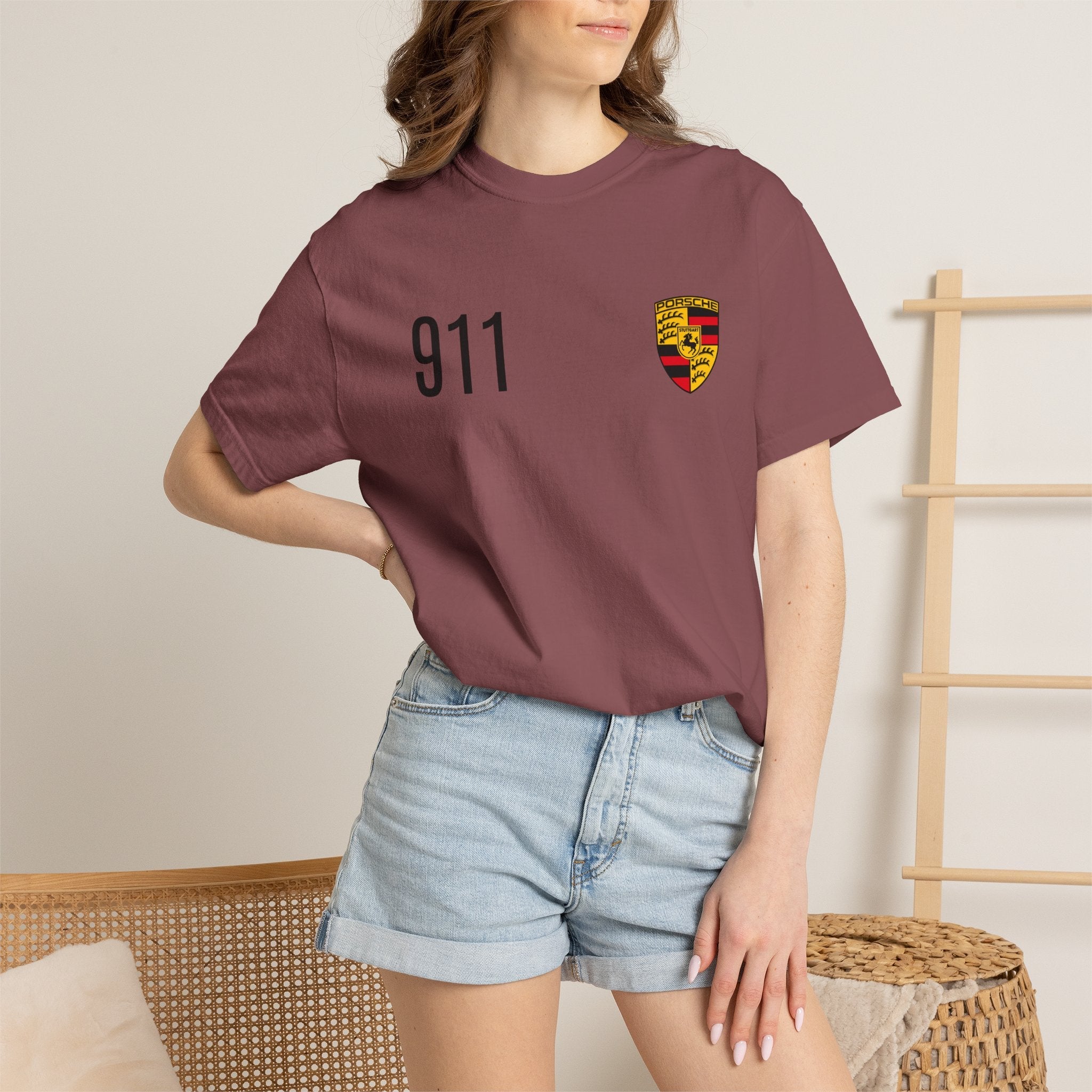Porsche 911 GT3 RS T-Shirt — 911 Logo & Side-Profile Race Car Tee - Etna Gift