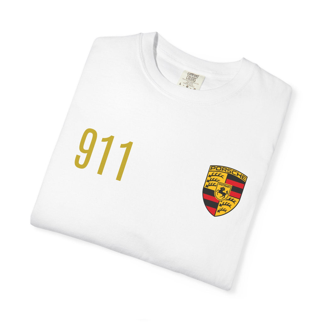 Porsche 911 GT3 RS T-Shirt — 911 Logo & Side-Profile Race Car Tee - Etna Gift