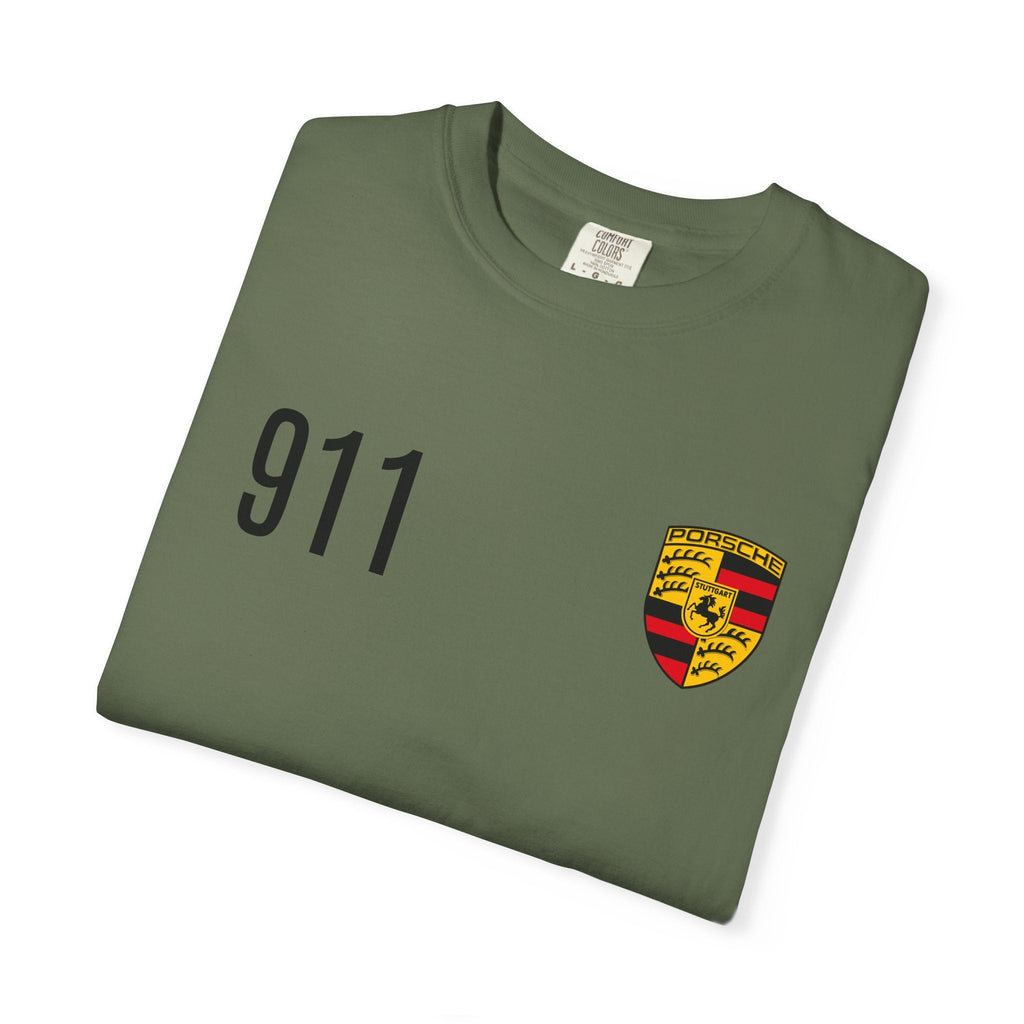 Porsche 911 GT3 RS T-Shirt — 911 Logo & Side-Profile Race Car Tee - Etna Gift