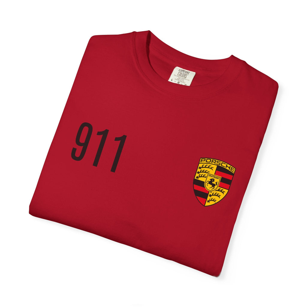 Porsche 911 GT3 RS T-Shirt — 911 Logo & Side-Profile Race Car Tee - Etna Gift