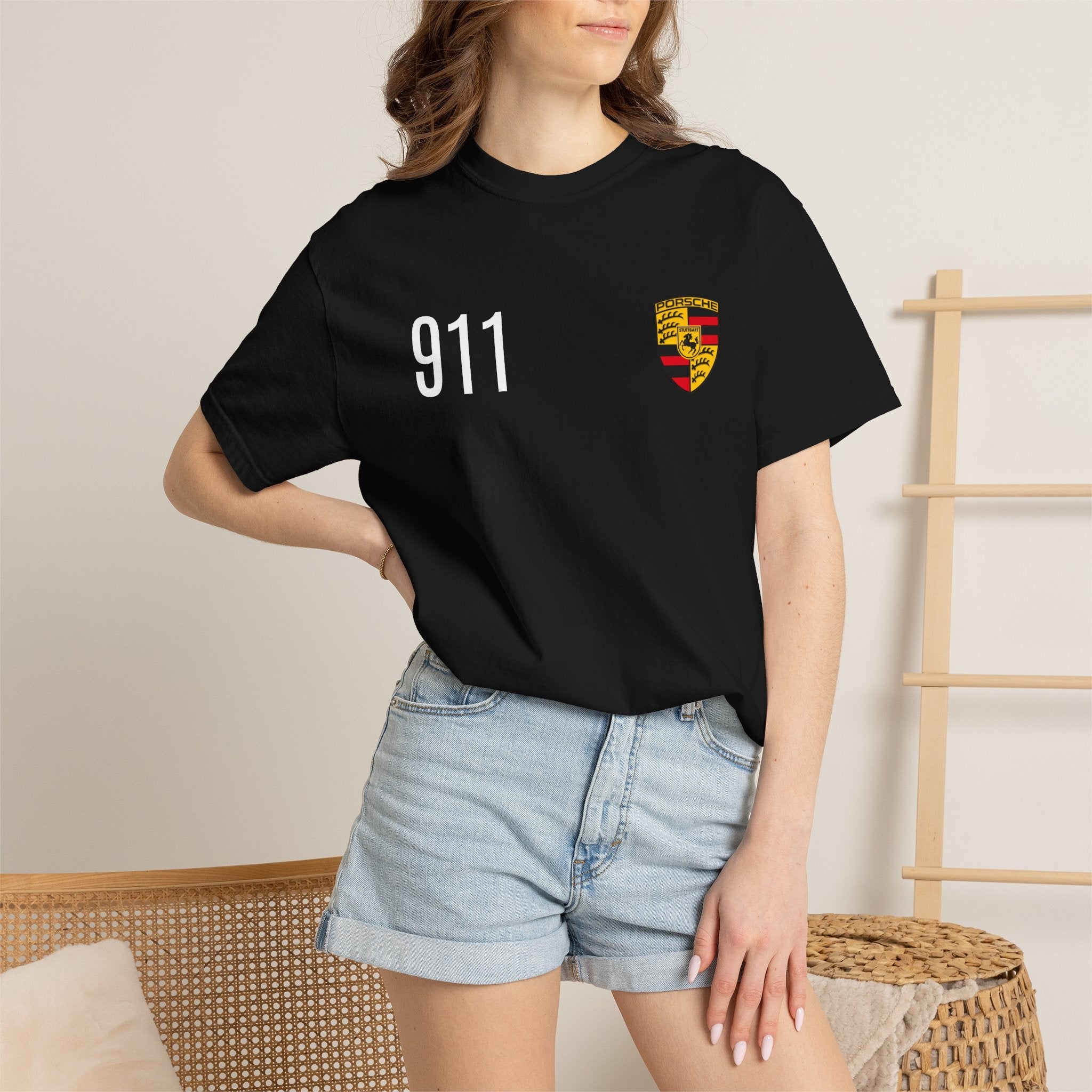 Porsche 911 GT3 RS T-Shirt — 911 Logo & Side-Profile Race Car Tee - Etna Gift